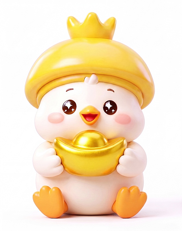 去掉小鸡肚子上的金色爱心，其他地方保持不变，保留原来的风格、颜色和细节