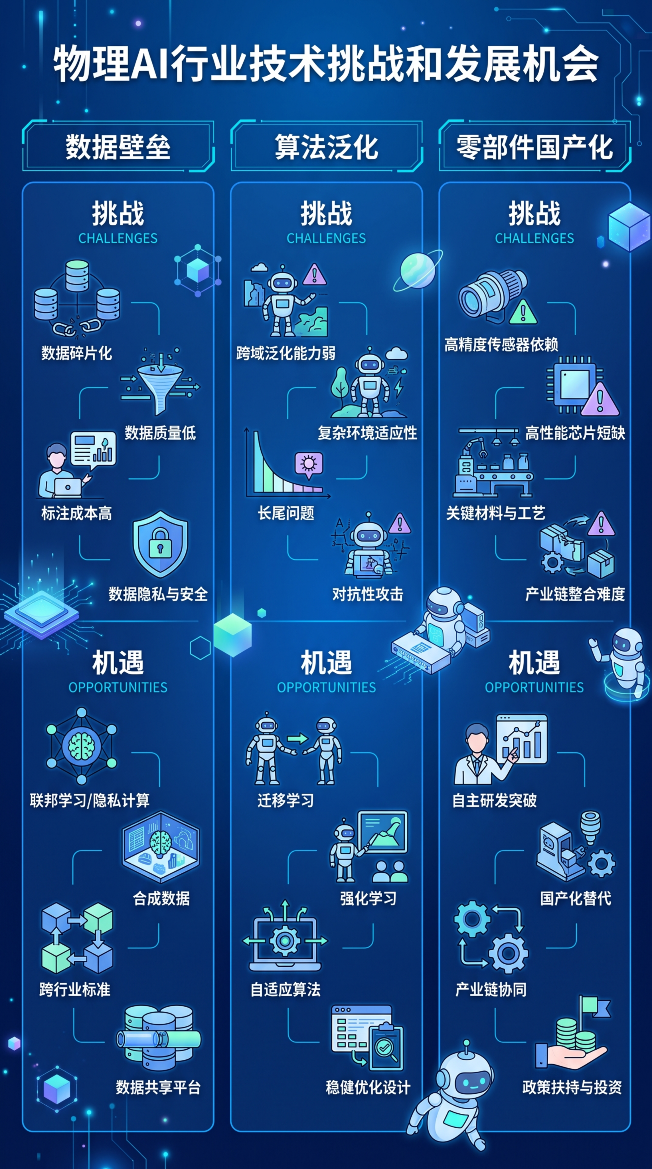 9:16竖版科技示意图，展示物理AI行业技术挑战和发展机会，画… - 图片创意预览