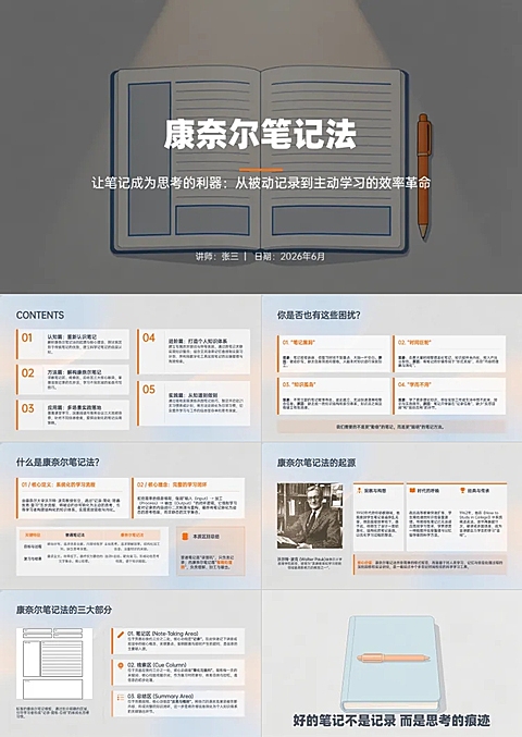 学生高效笔记赋能科学系统化实操干货课件PPT