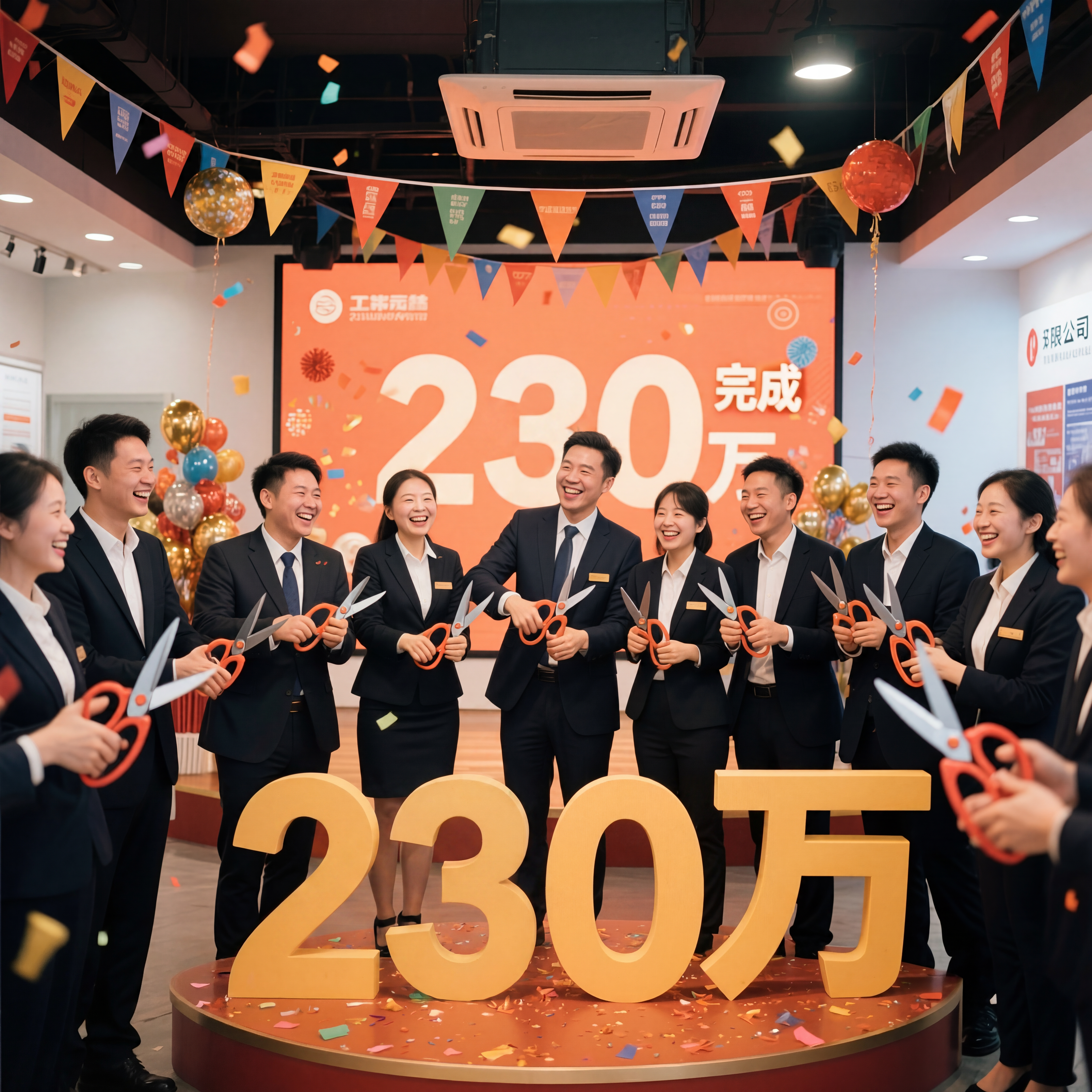 将图片中所有的200万文字修改为230万，其他内容、构图、风格… - 图片创意预览