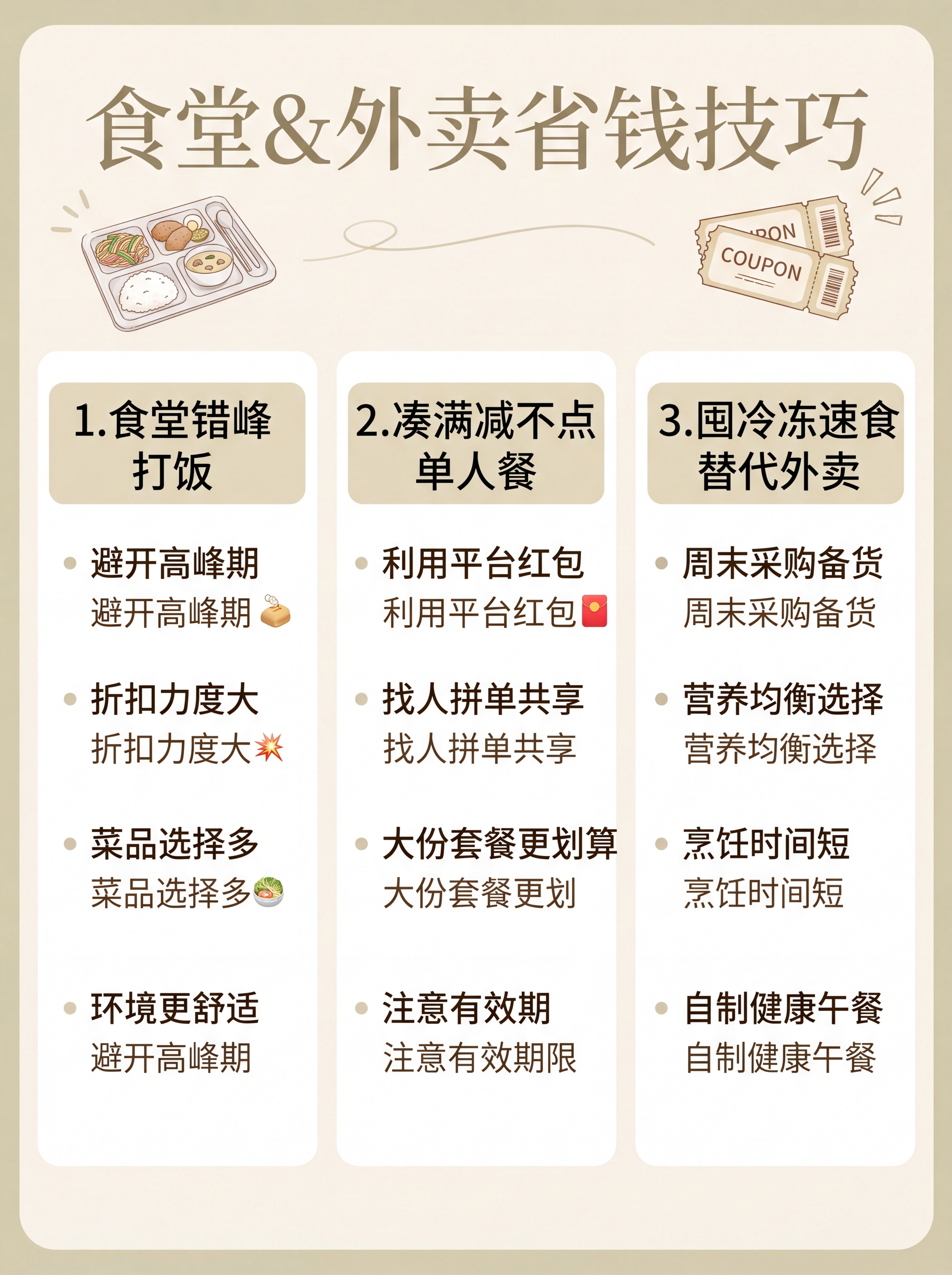 3:4竖版小红书干货内容图，和封面统一奶油浅卡其奶咖色系，温柔… - 图片创意预览