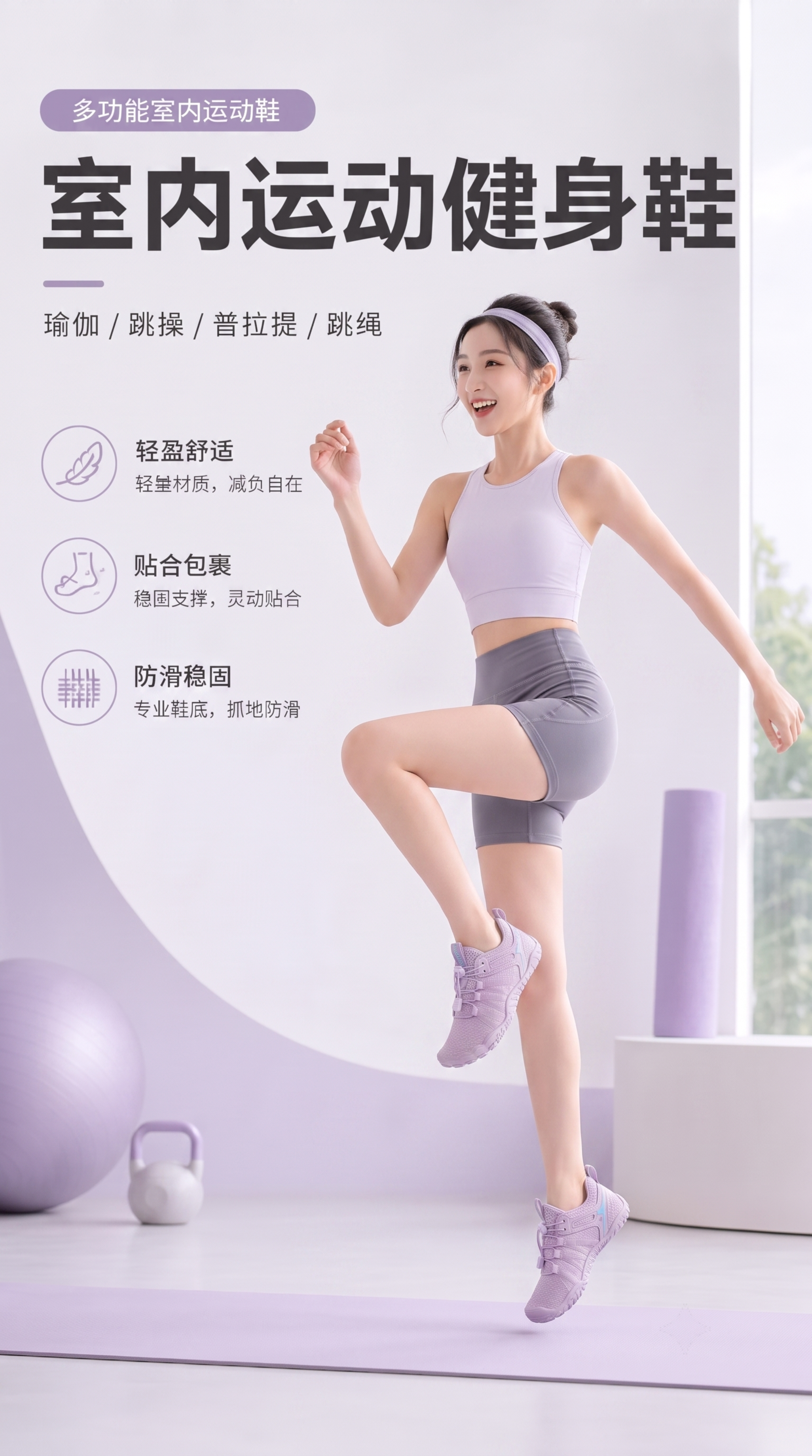 帮我把模特换一个跳操动作 - 图片创意预览
