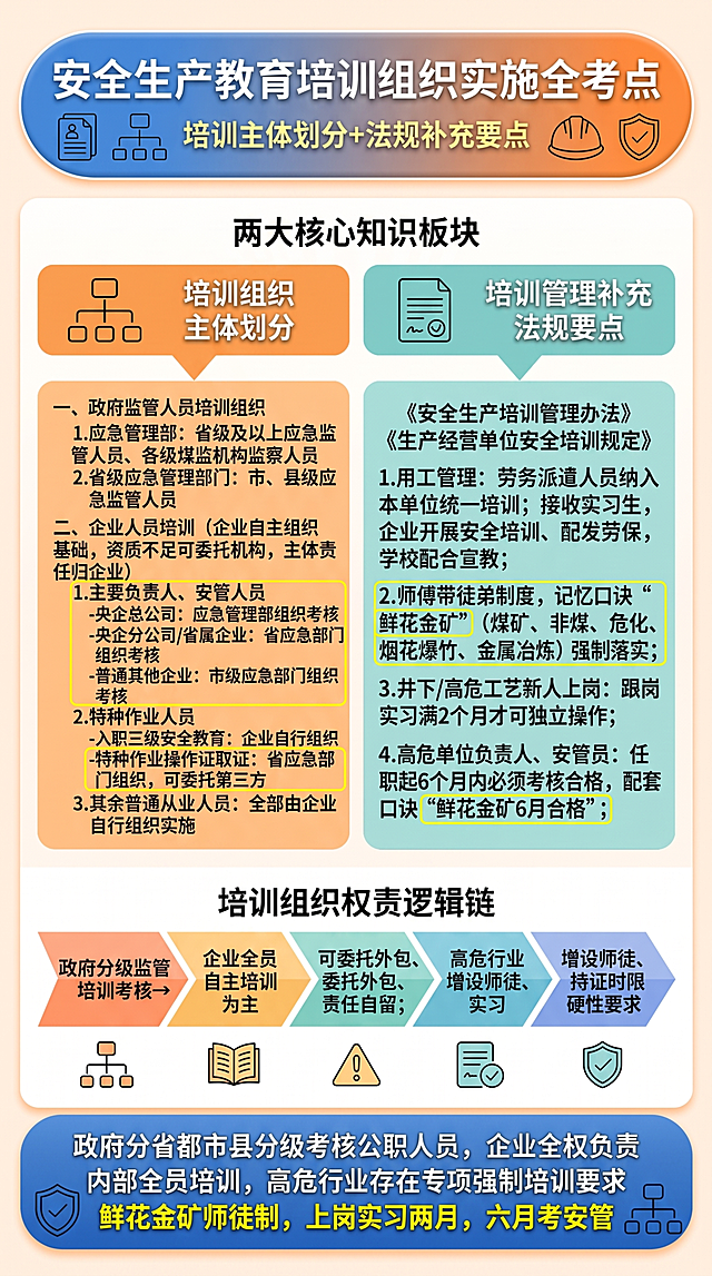 删除图中"特种作业操作证取证复审"里的【复审】两个字，将文字修改为"特种作业操作证取证"，保持原图整体风格、配色、版式和其他所有内容不变，整体色块饱和度柔和不刺眼，字体工整精简，线条干净平整，版面排版均匀不拥挤