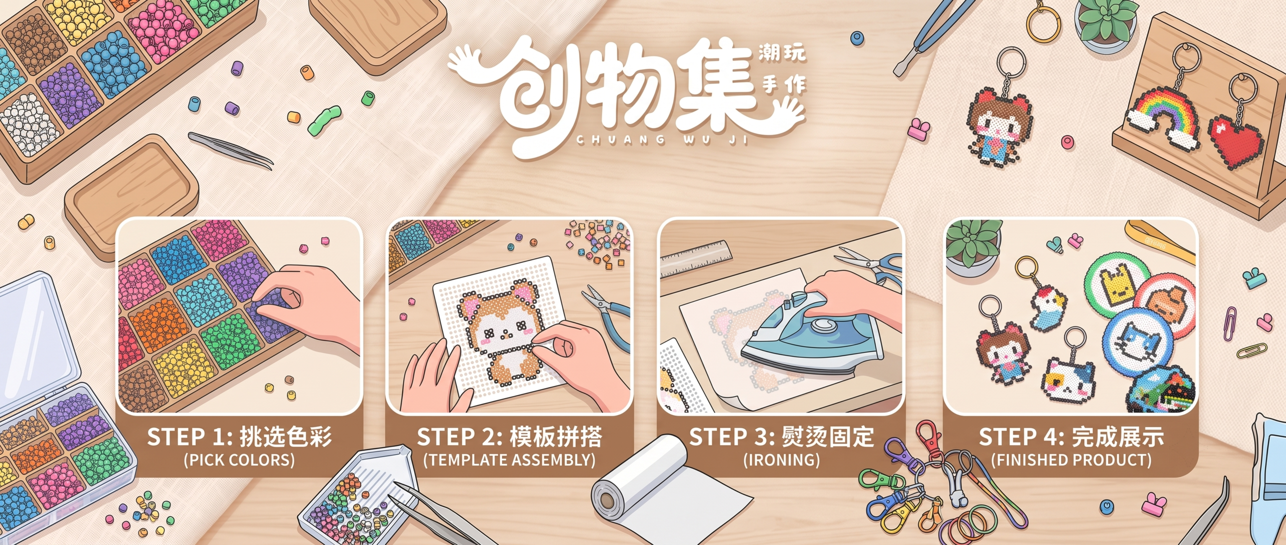 调整广告图长度为321CM，保留高度82CM，保持现有“创物集… - 图片创意预览