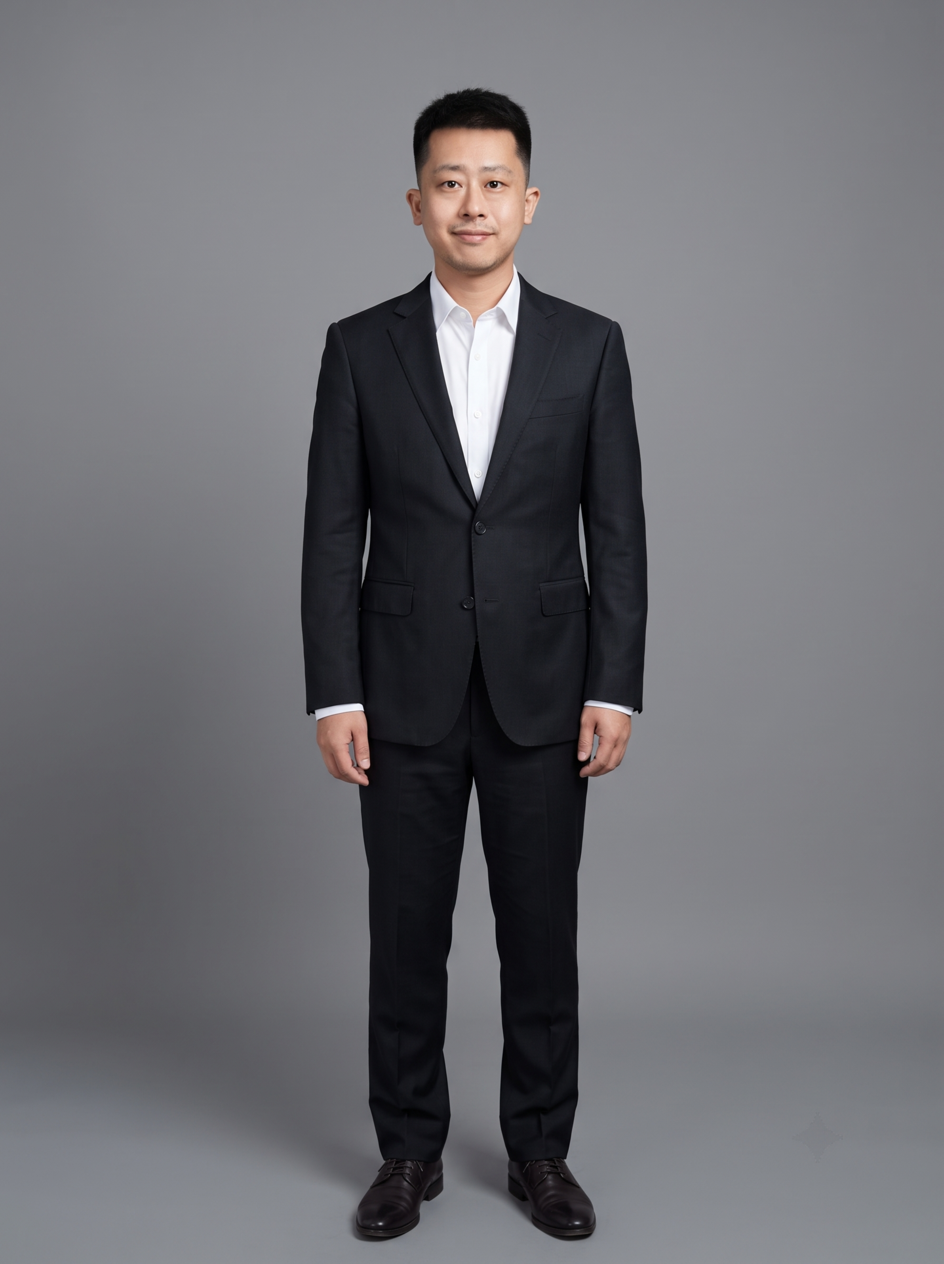 参考图中保留人物脸型、发型、年龄等特征生成职场形象照,标准焦段… - 图片创意预览