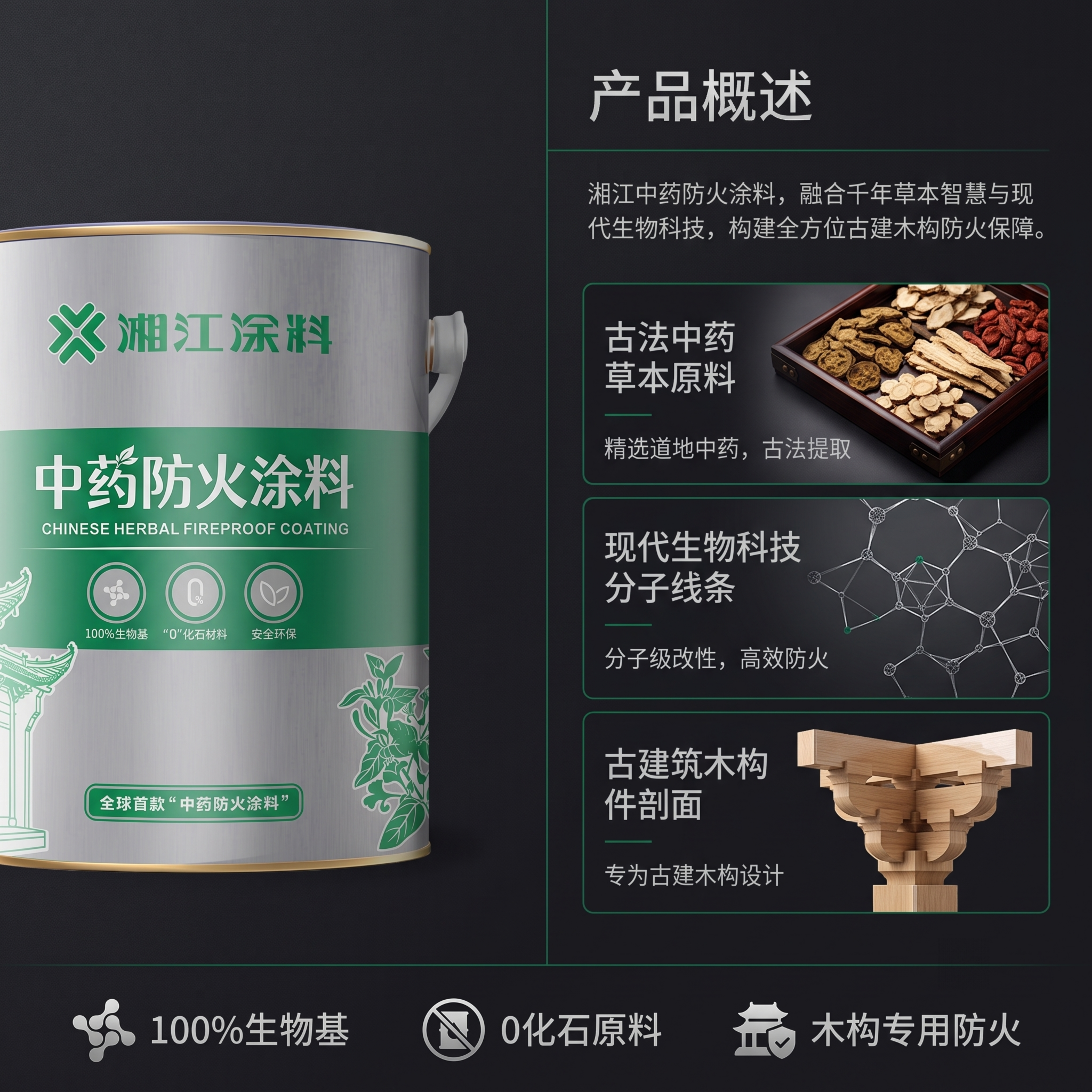 「图片1」生成一套主图，商品名称为中药防火涂料，适配淘宝/天猫… - 图片创意预览