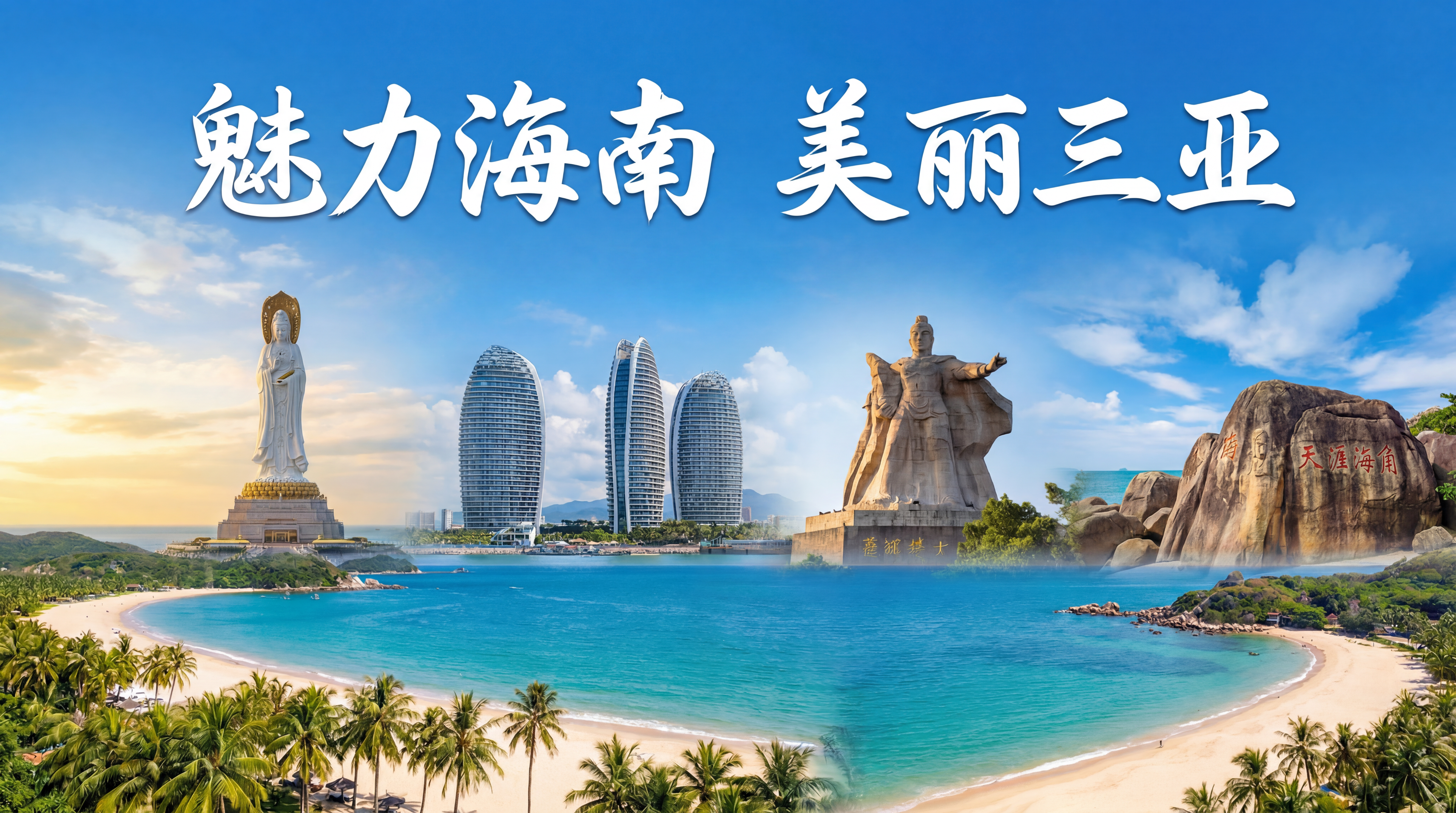 移除图片中的英文文字"CHARMING HAINAN, BEA… - 图片创意预览