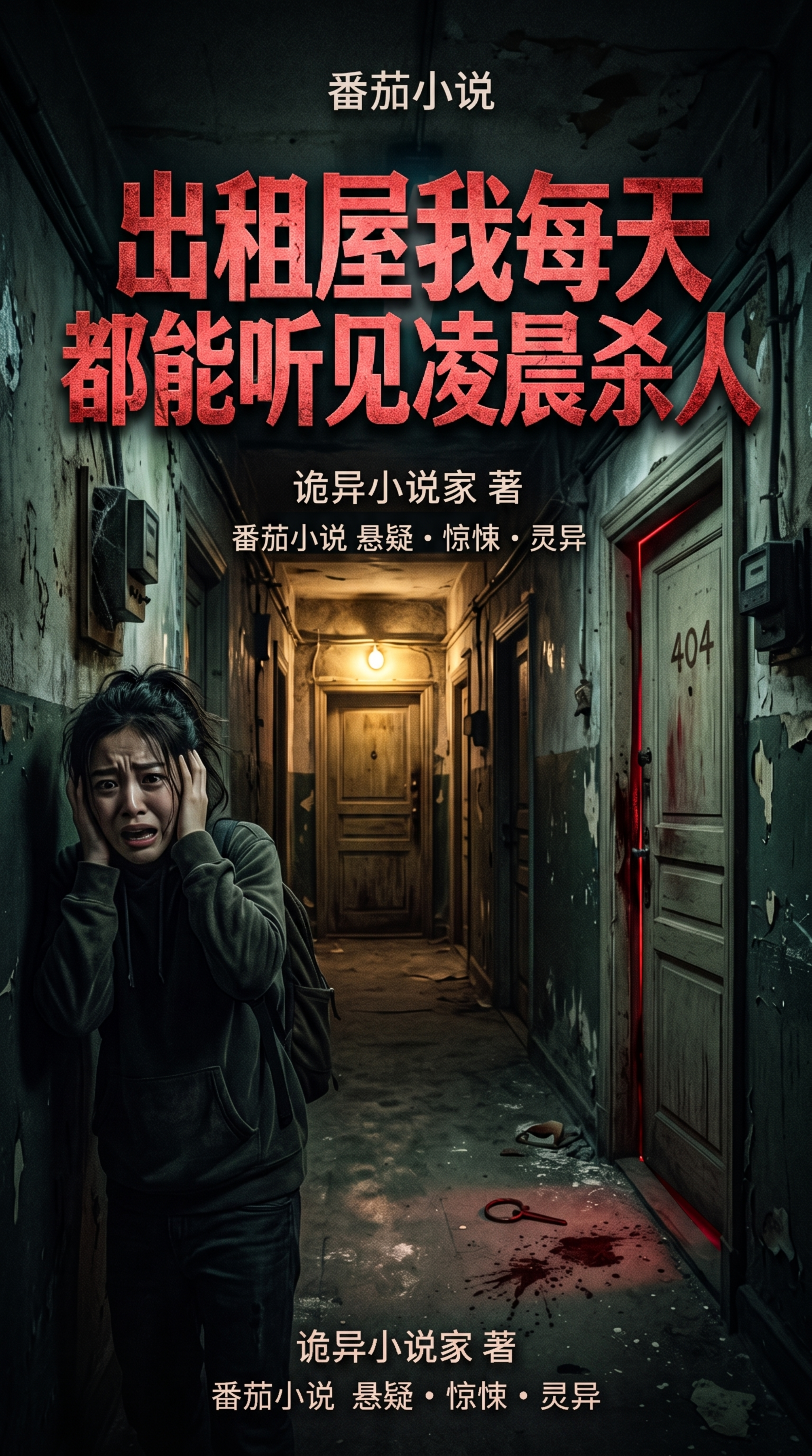 修改现有悬疑小说封面，将画面中的男生换成女生，保留原有的老旧出… - 图片创意预览