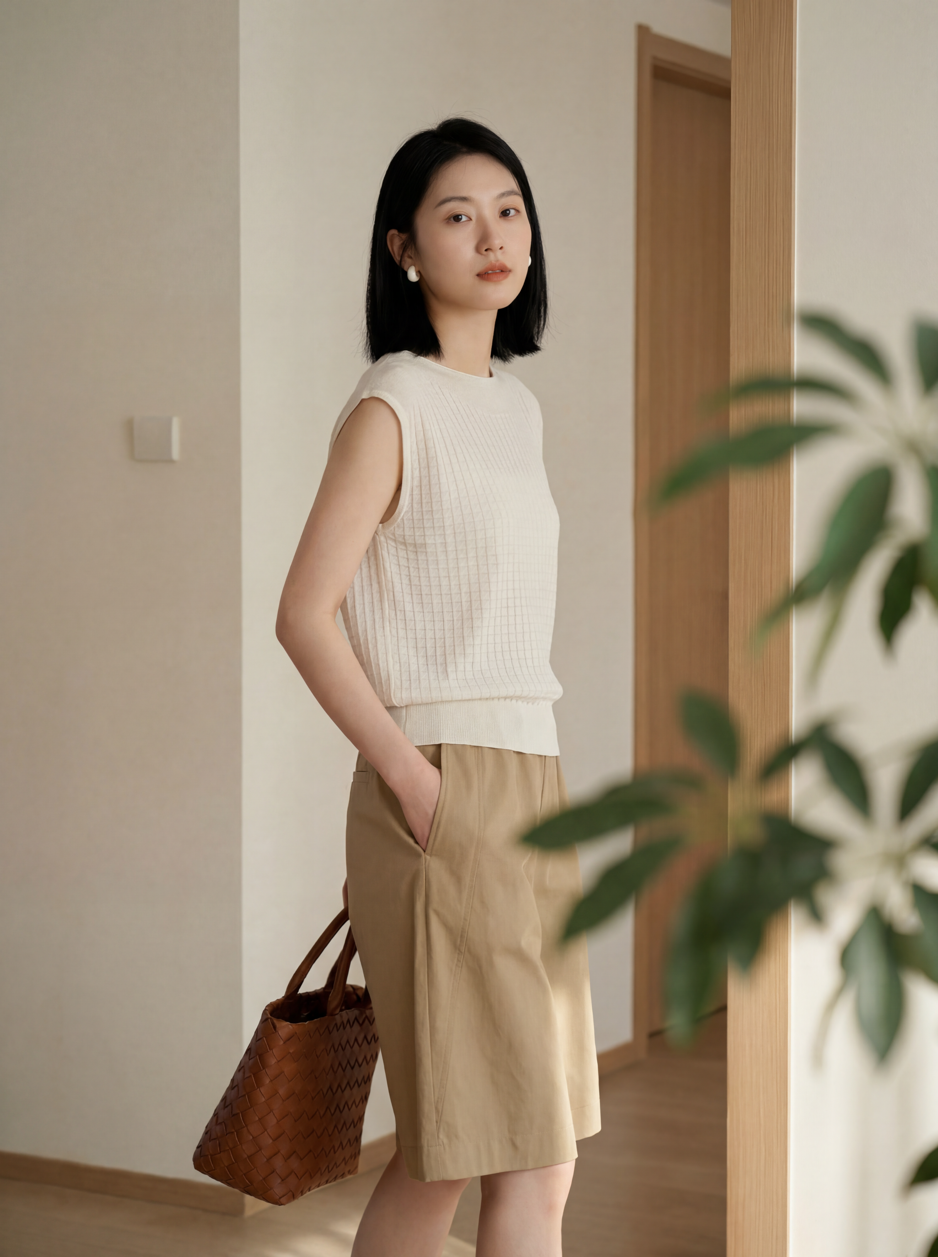 服装细节严格不动：保持原图所有服装版型、颜色，圆领设计领口贴合… - 图片创意预览