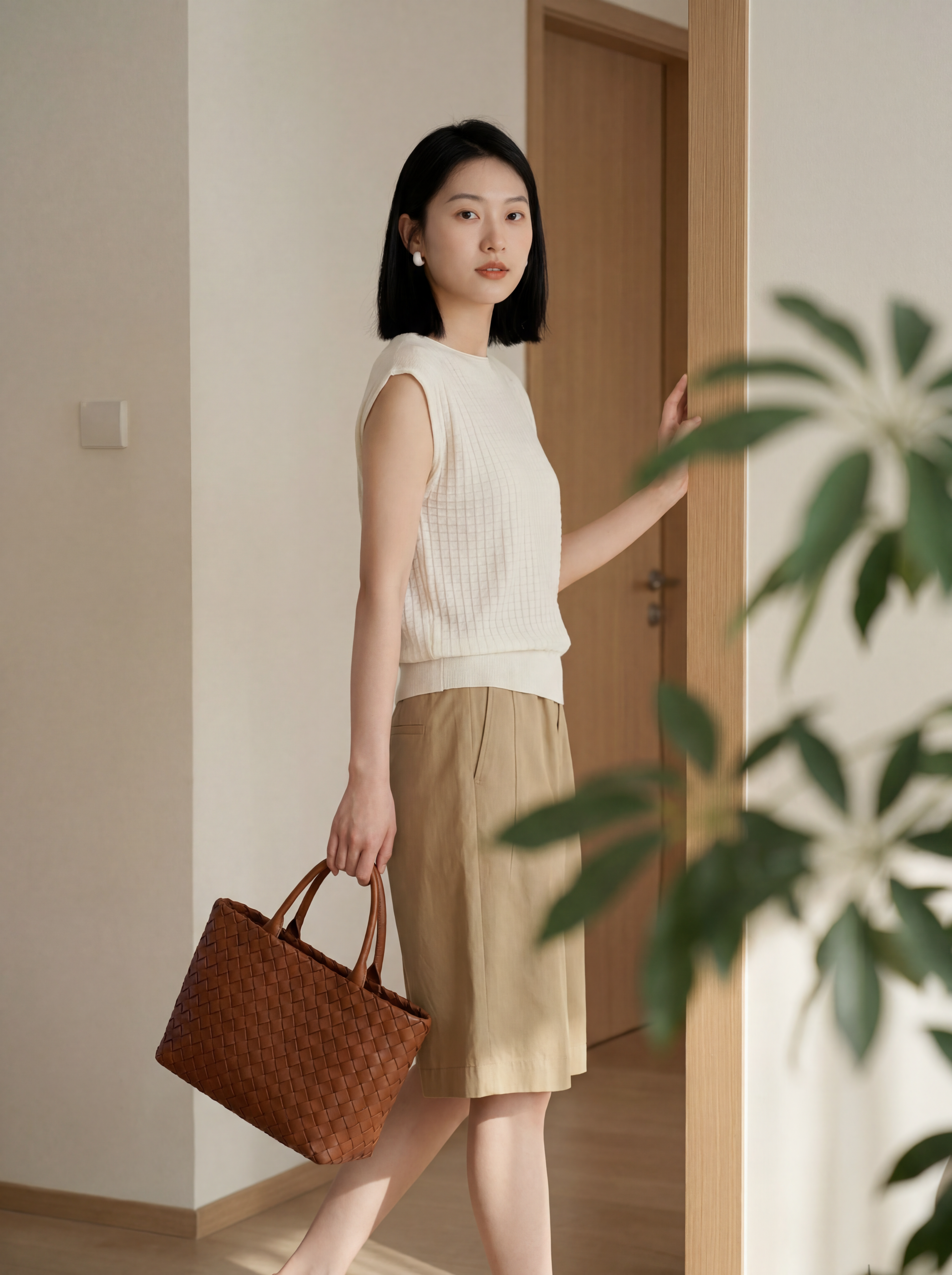 服装细节严格不动：保持原图所有服装版型、颜色，圆领设计领口贴合… - 图片创意预览
