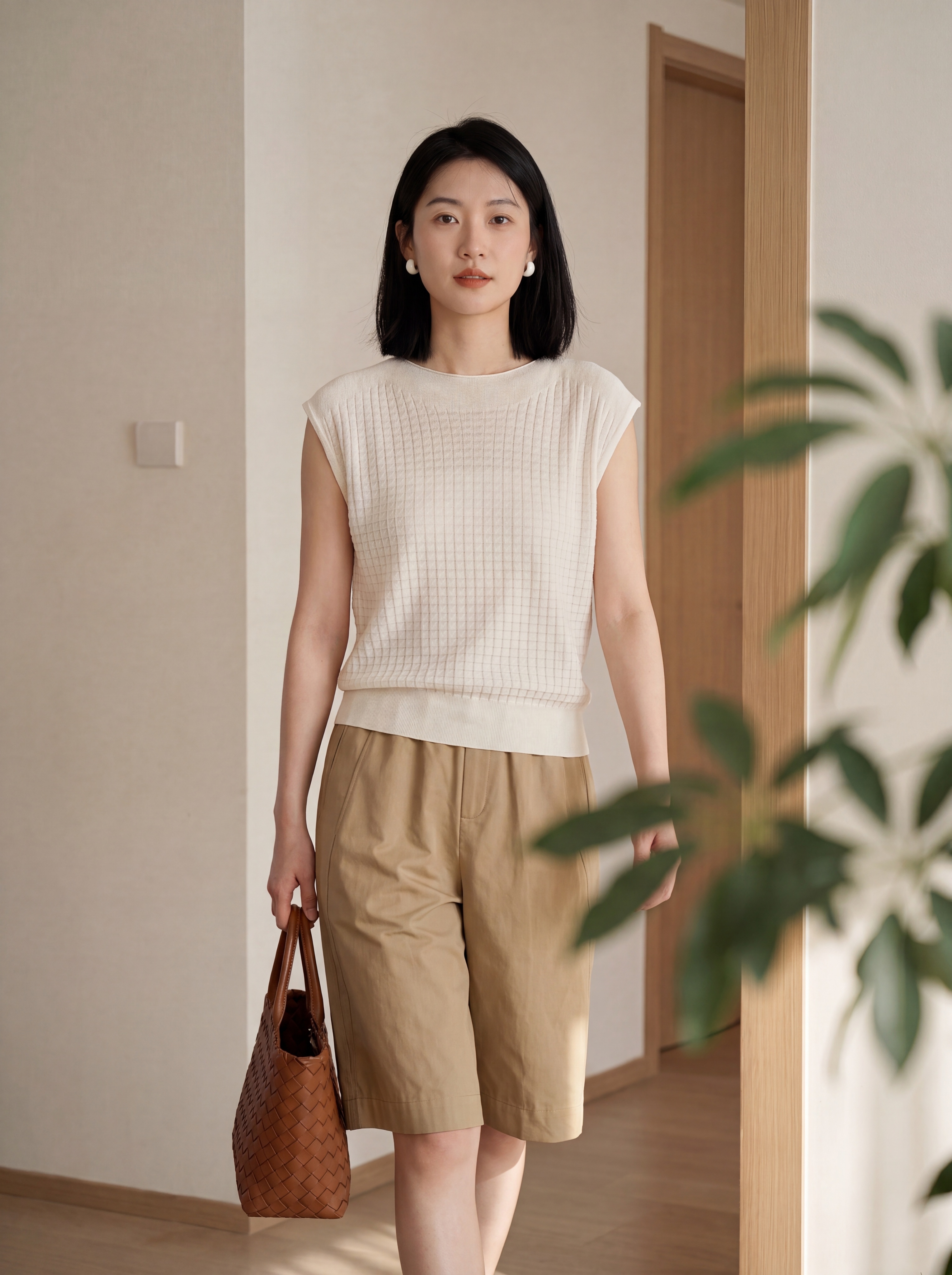 服装细节严格不动：保持原图所有服装版型、颜色，圆领设计领口贴合… - 图片创意预览