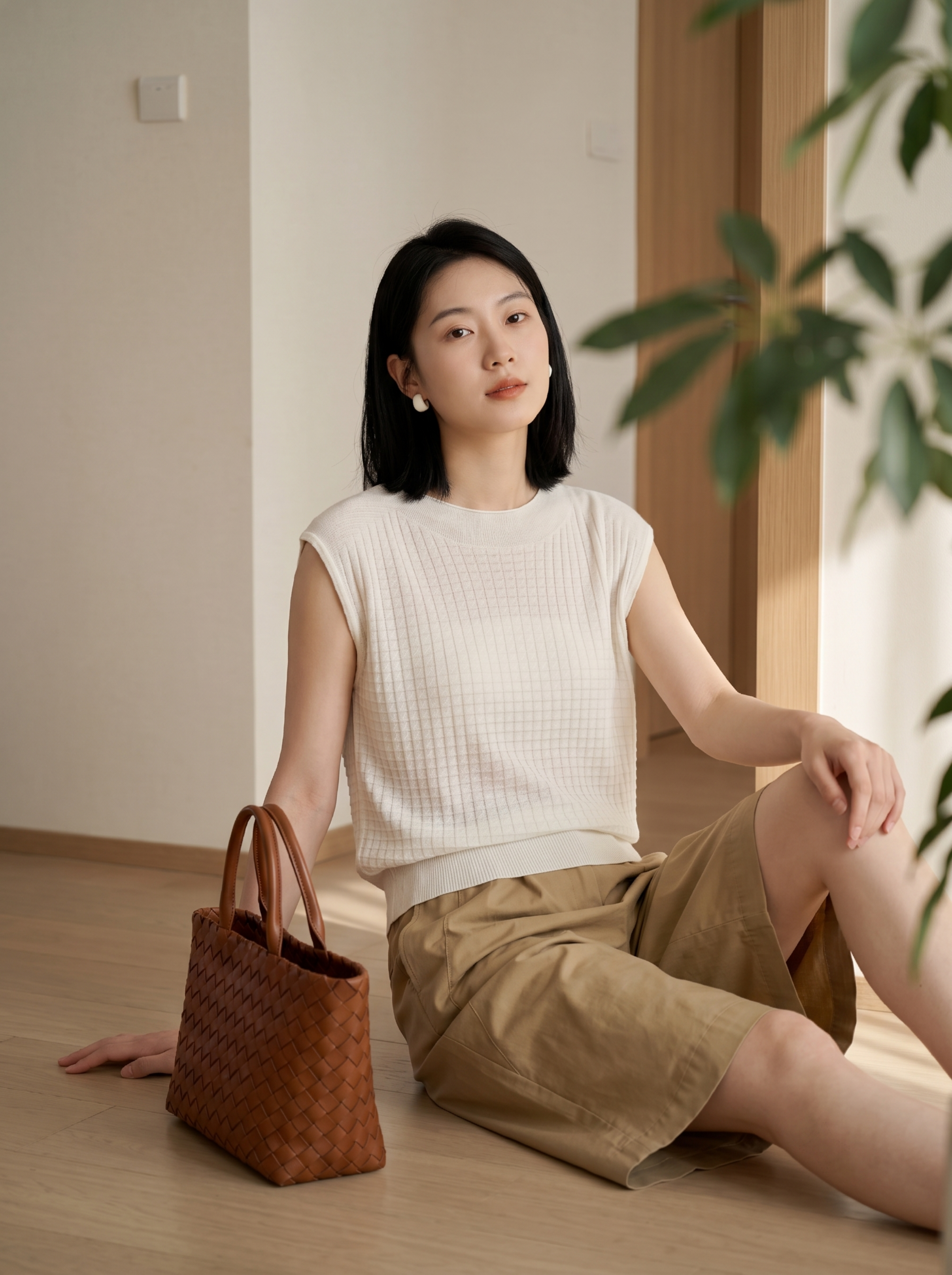 服装细节严格不动：保持原图所有服装版型、颜色，圆领设计领口贴合… - 图片创意预览