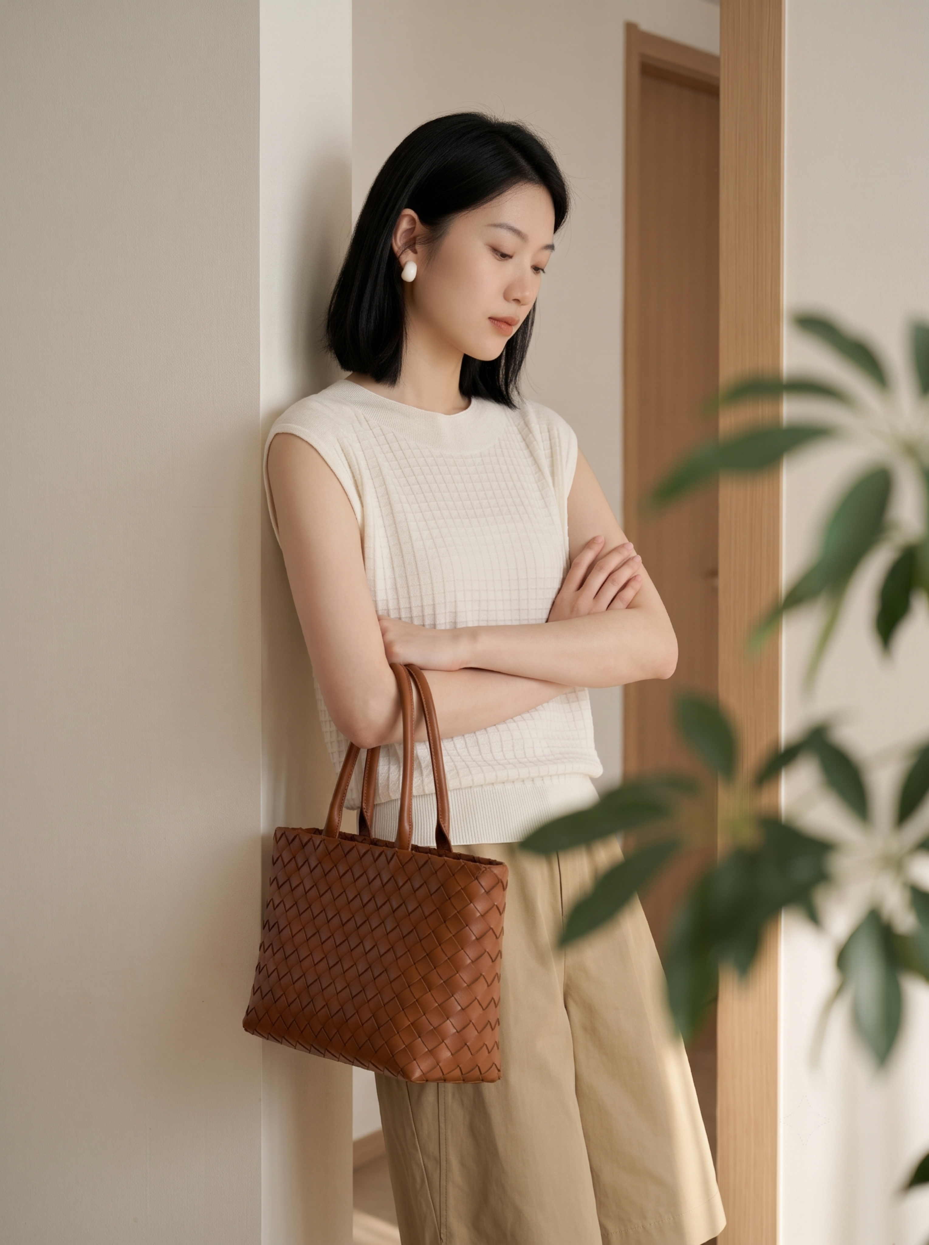 服装细节严格不动：保持原图所有服装版型、颜色，圆领设计领口贴合… - 图片创意预览