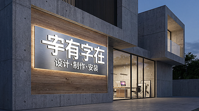 设计广告店的门店招牌店招，现代简约风格，店铺招牌，门头设计，简洁醒目，辨识度高，户外广告牌样式