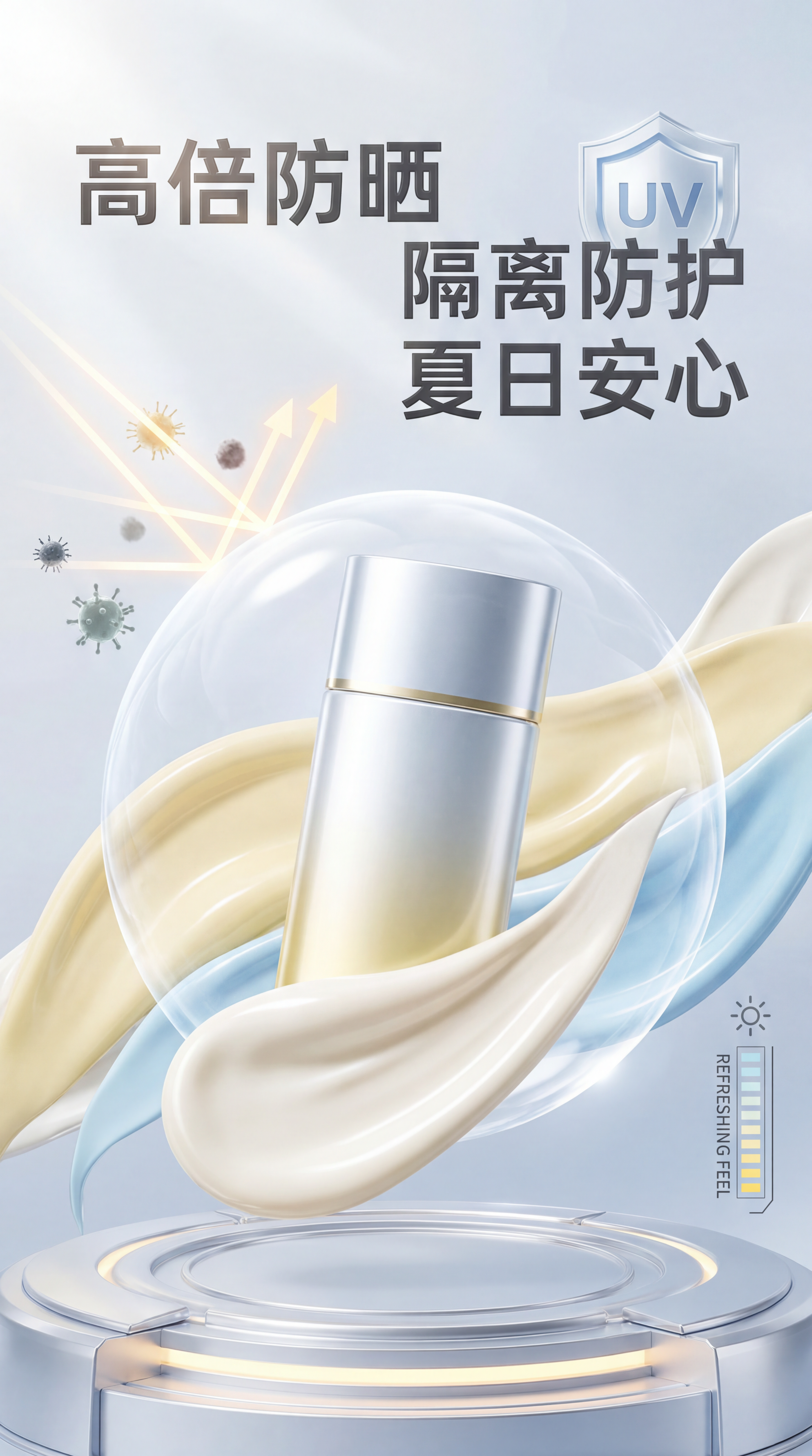 防晒产品3D图 - 图片创意预览