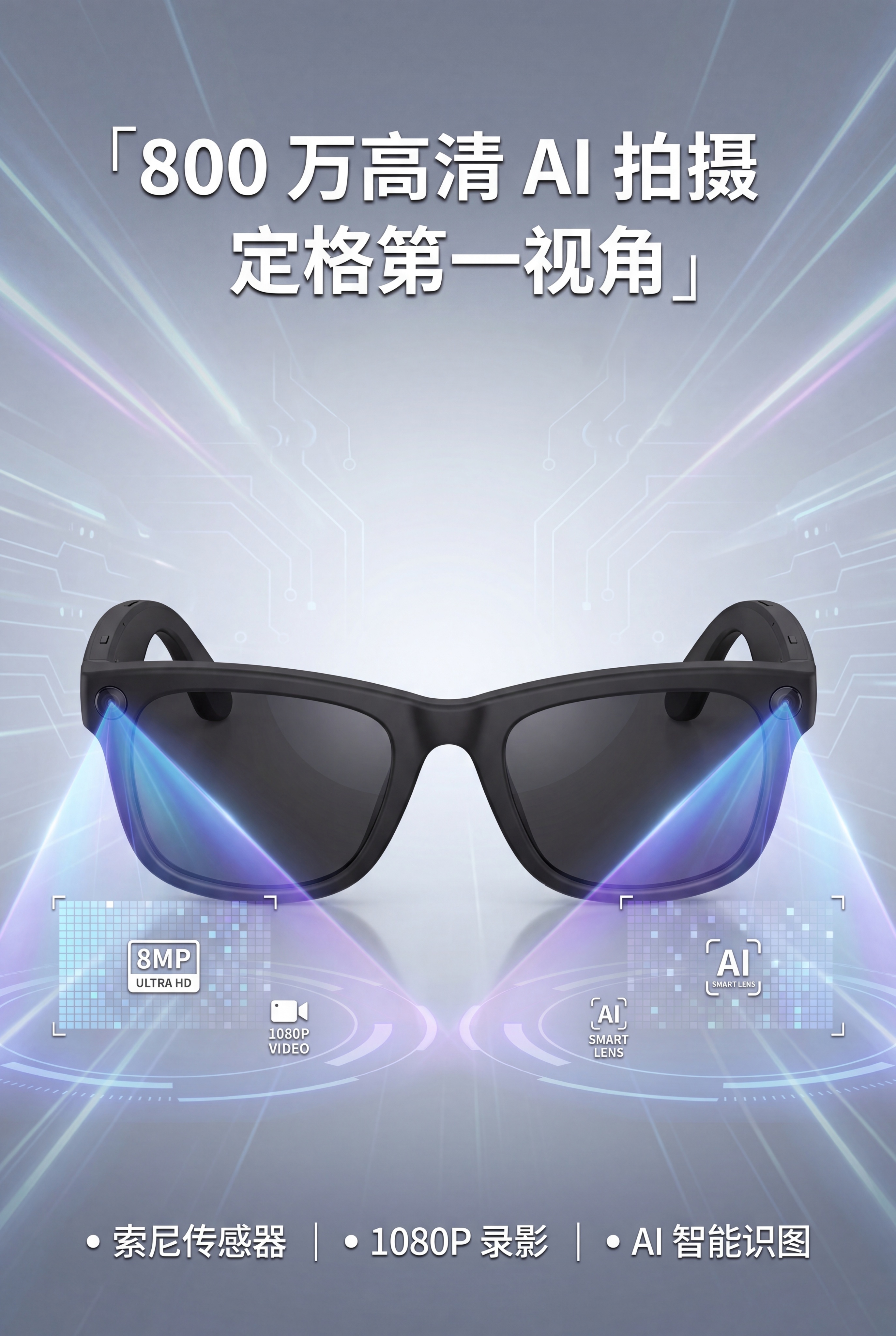 2:3 竖版电商详情图，第 3 屏（卖点 1：高清 AI 拍摄… - 图片创意预览