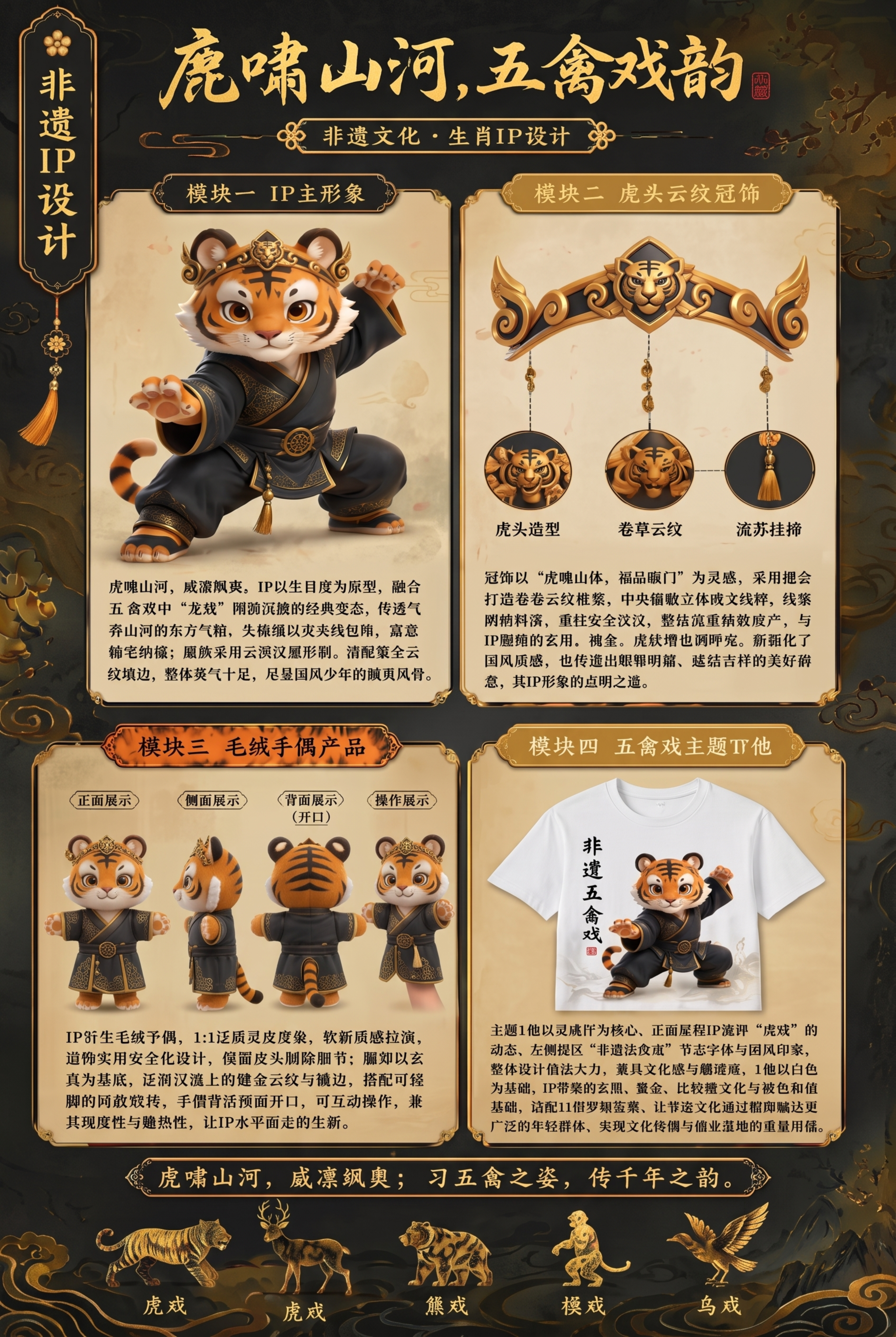 仅调整左下角模块三毛绒手偶产品展示的四个手偶的比例为正常大小，… - 图片创意预览