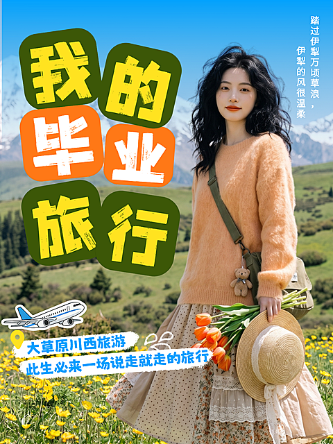 我的毕业旅行人物小红书封面爆款
