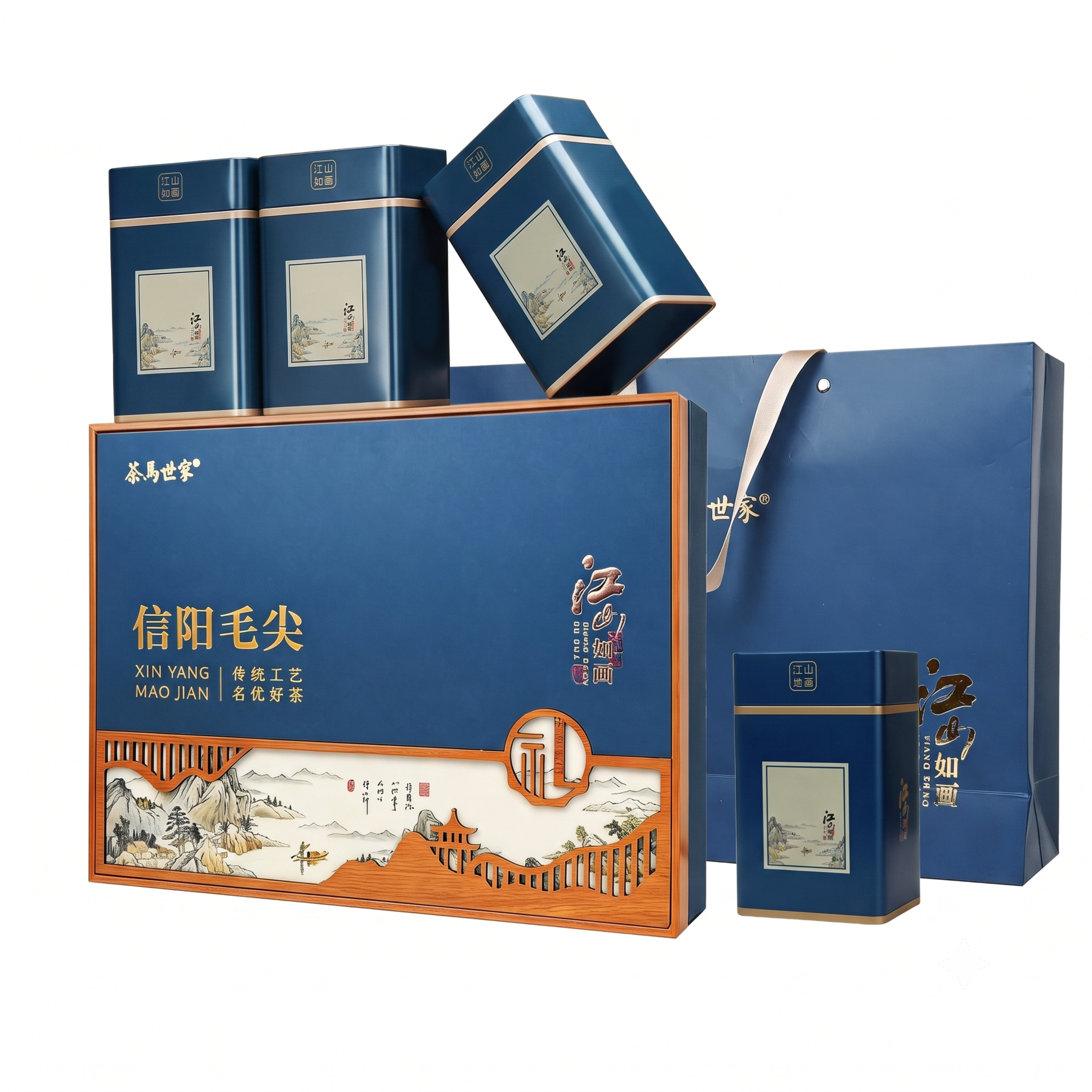 参考图1的产品包装样式和所有产品内容，将铁罐的摆放位置和倾斜角… - 图片创意预览