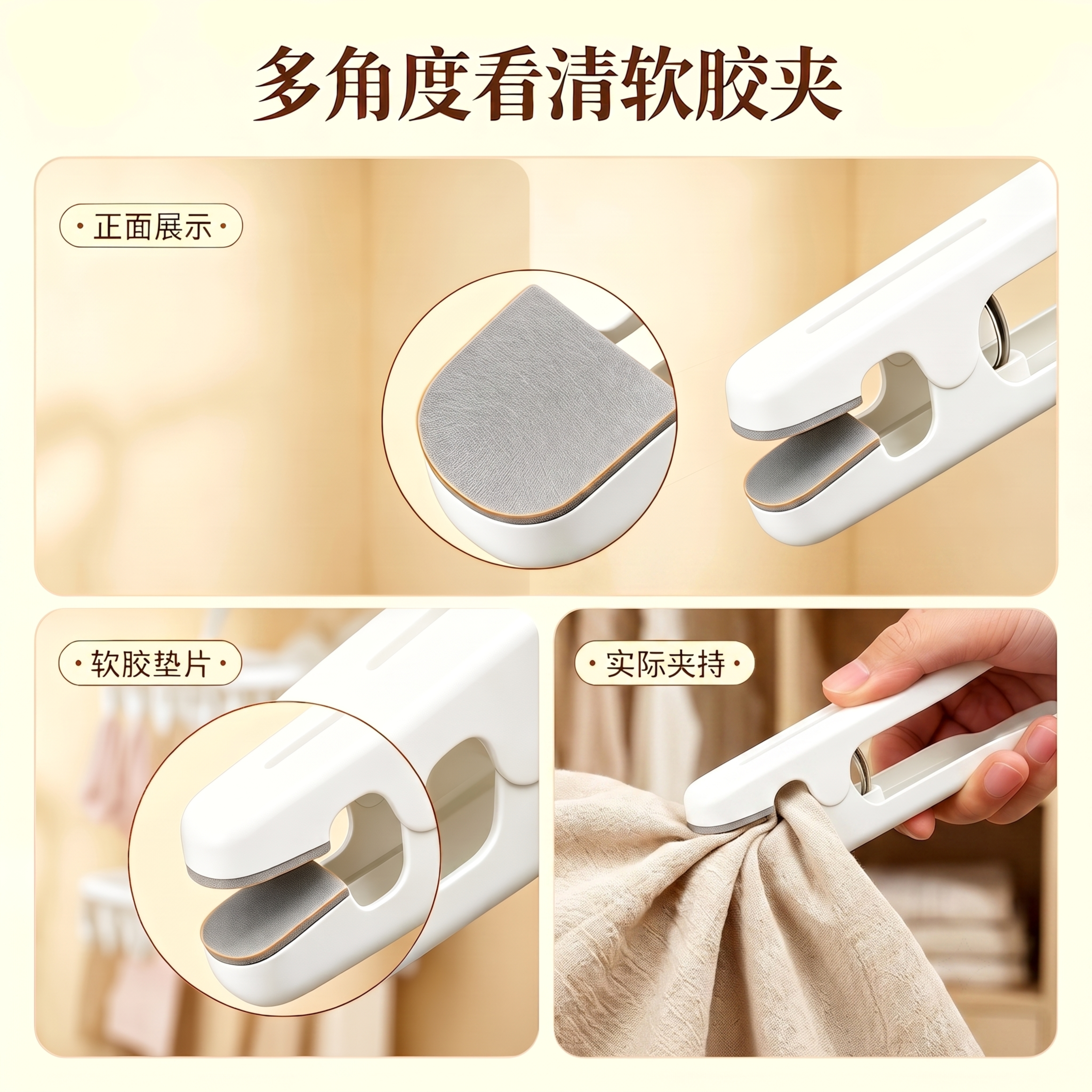 修改右下角实际夹持区域，让夹子夹持布料的效果更加真实自然，调整… - 图片创意预览