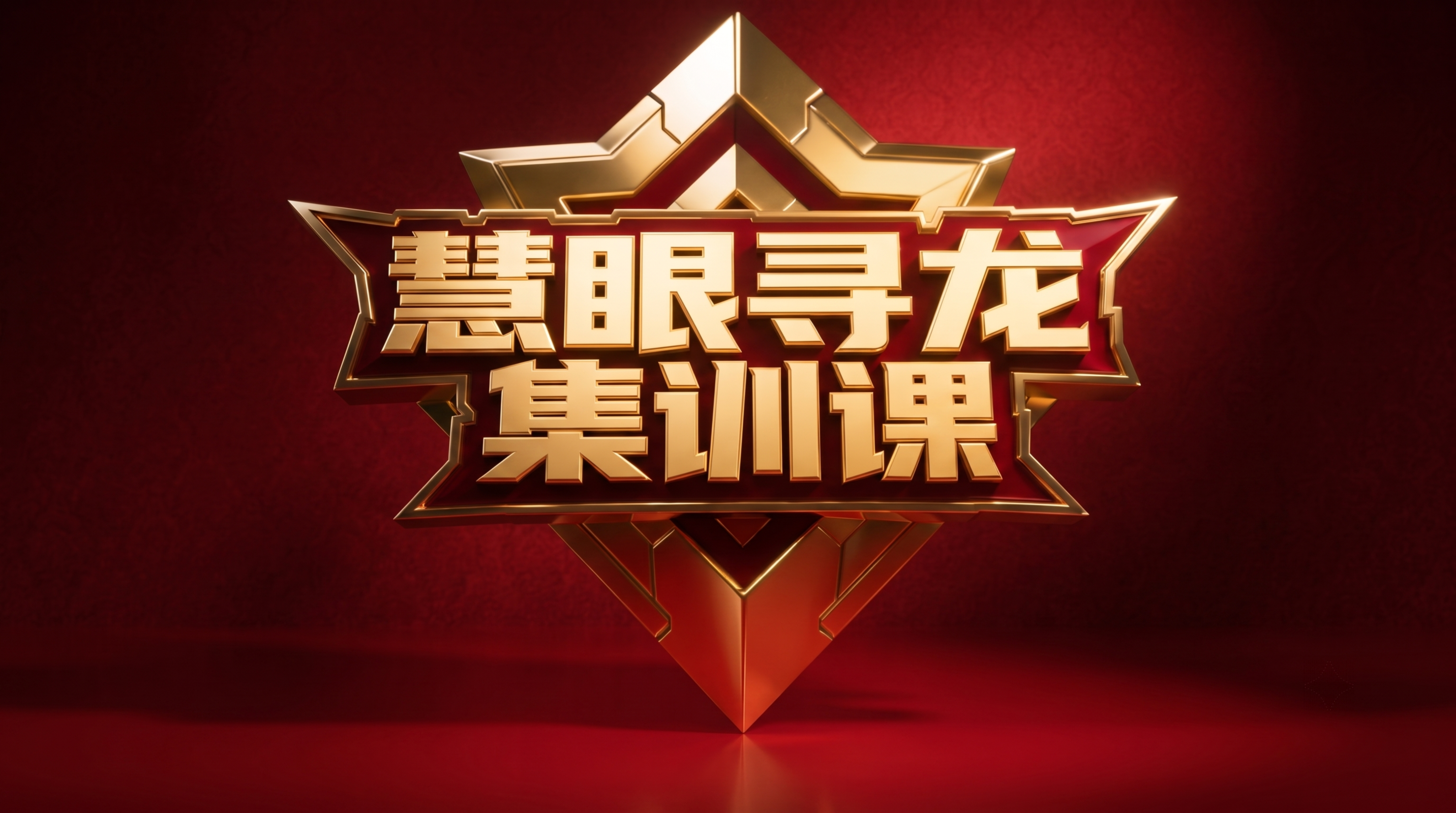 将整体色调改为红金配色，黑色背景替换为红色背景，保持3D金色立… - 图片创意预览