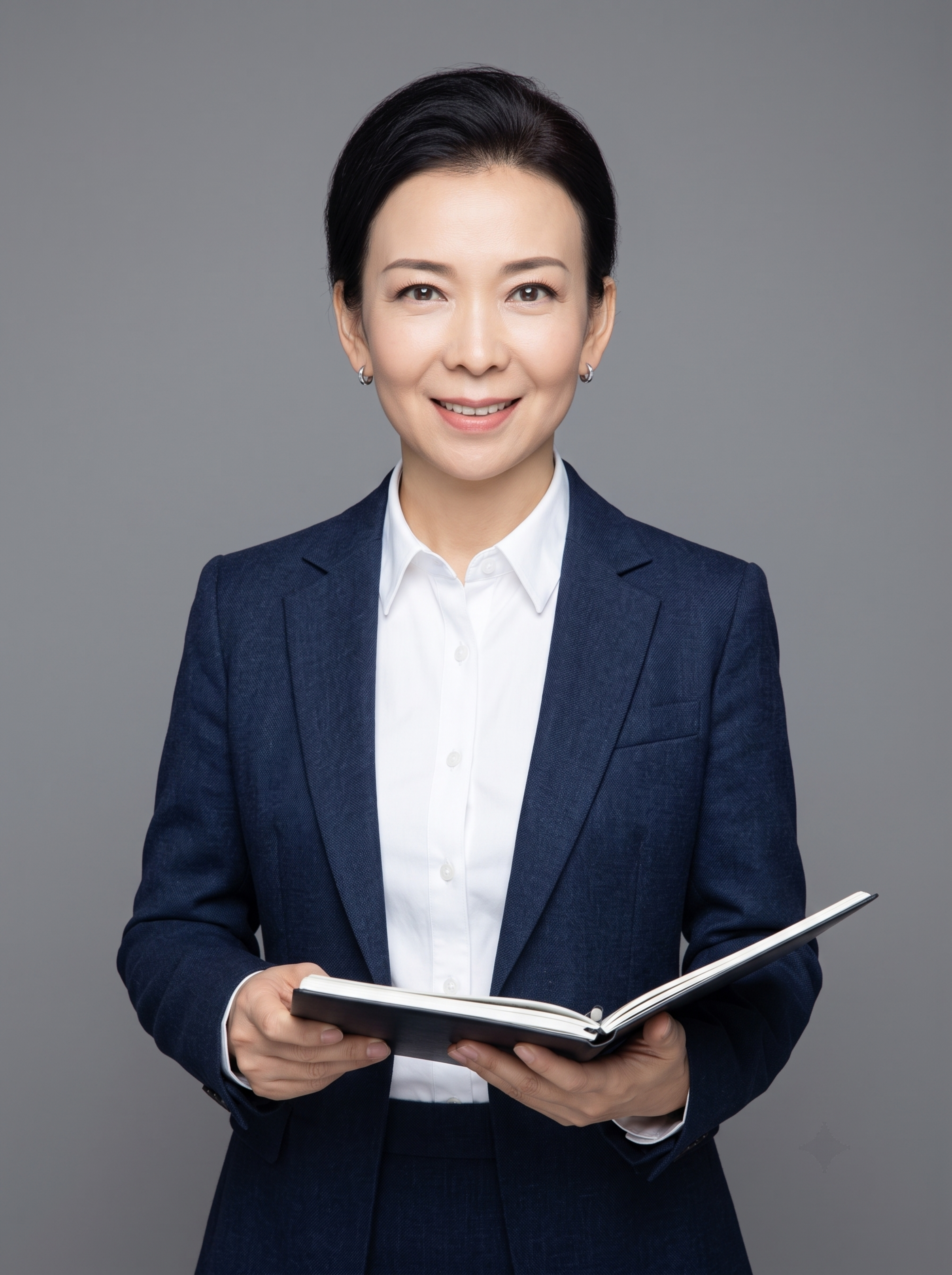 参考图重新生成，保留原人物长相五官特征不变，半身形象照，摄影棚… - 图片创意预览