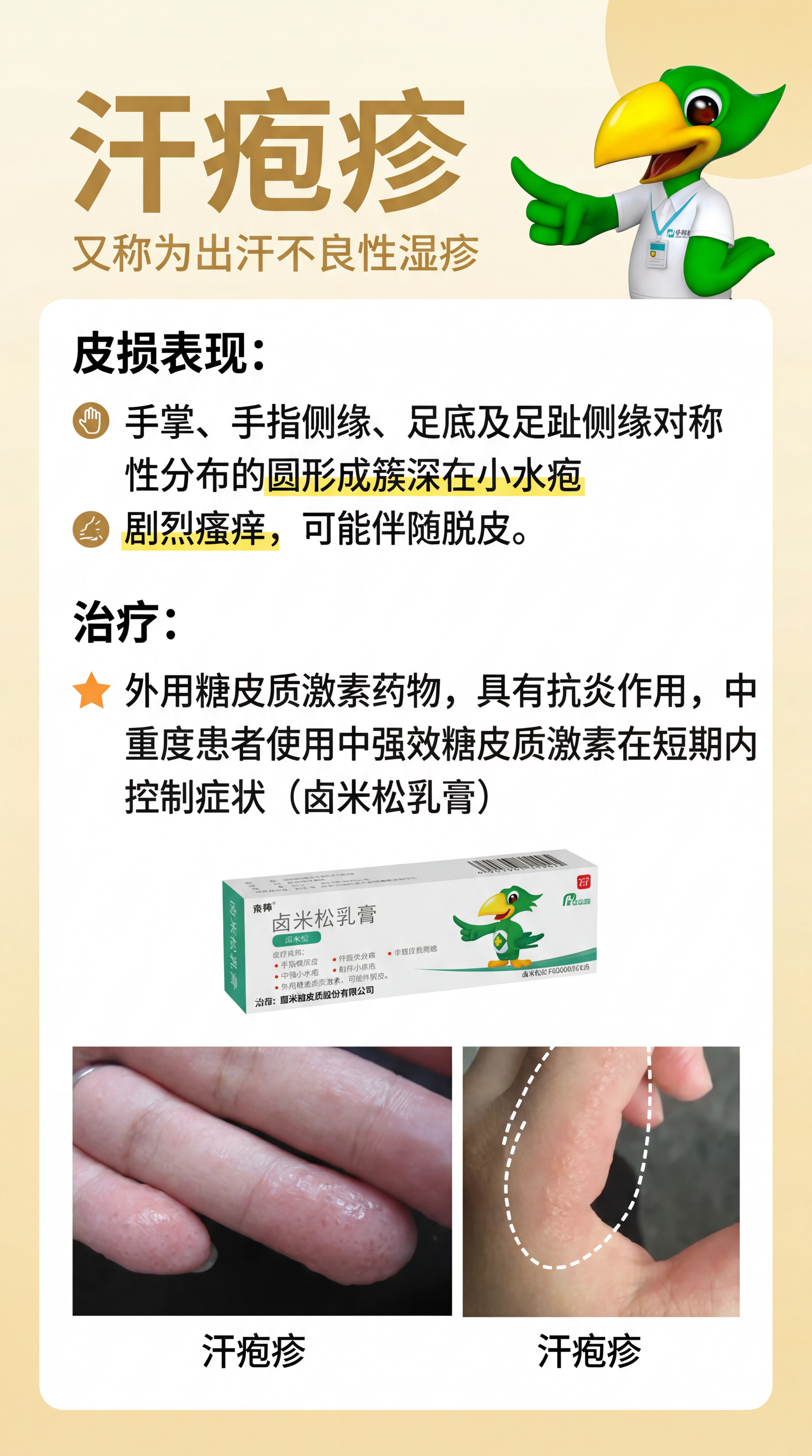 小红书第四页贴图，汗疱疹科普，基于图片[image3]重新设计… - 图片创意预览