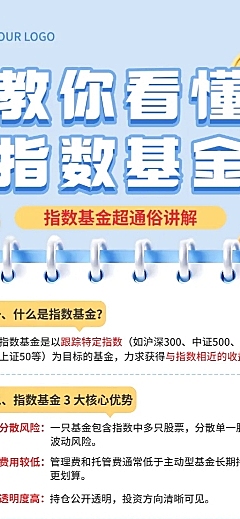 金融基金理财投资知识分享科普长图海报
