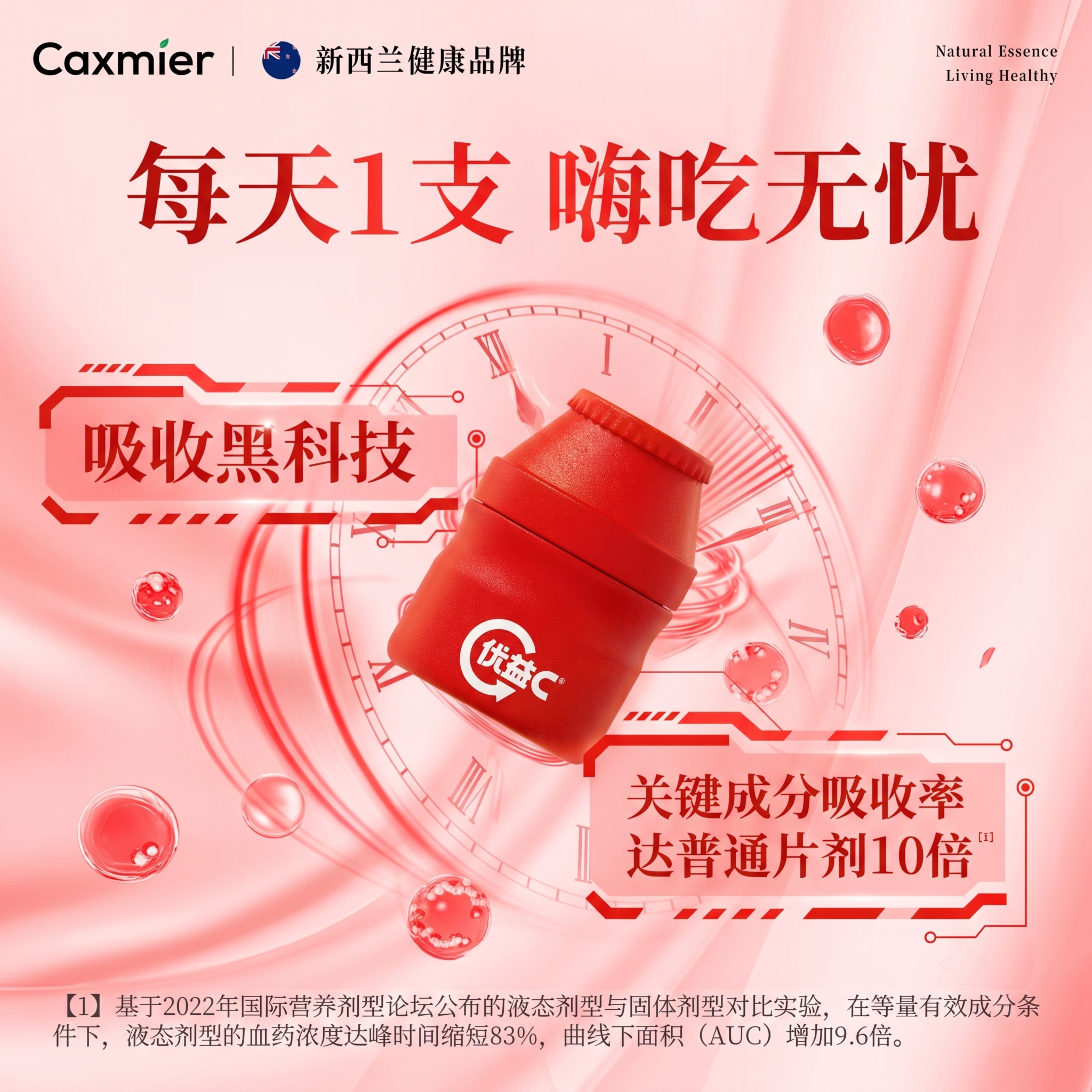 将图一整体色调改为正红色，保留原图的构图、版式、文字布局、时钟… - 图片创意预览