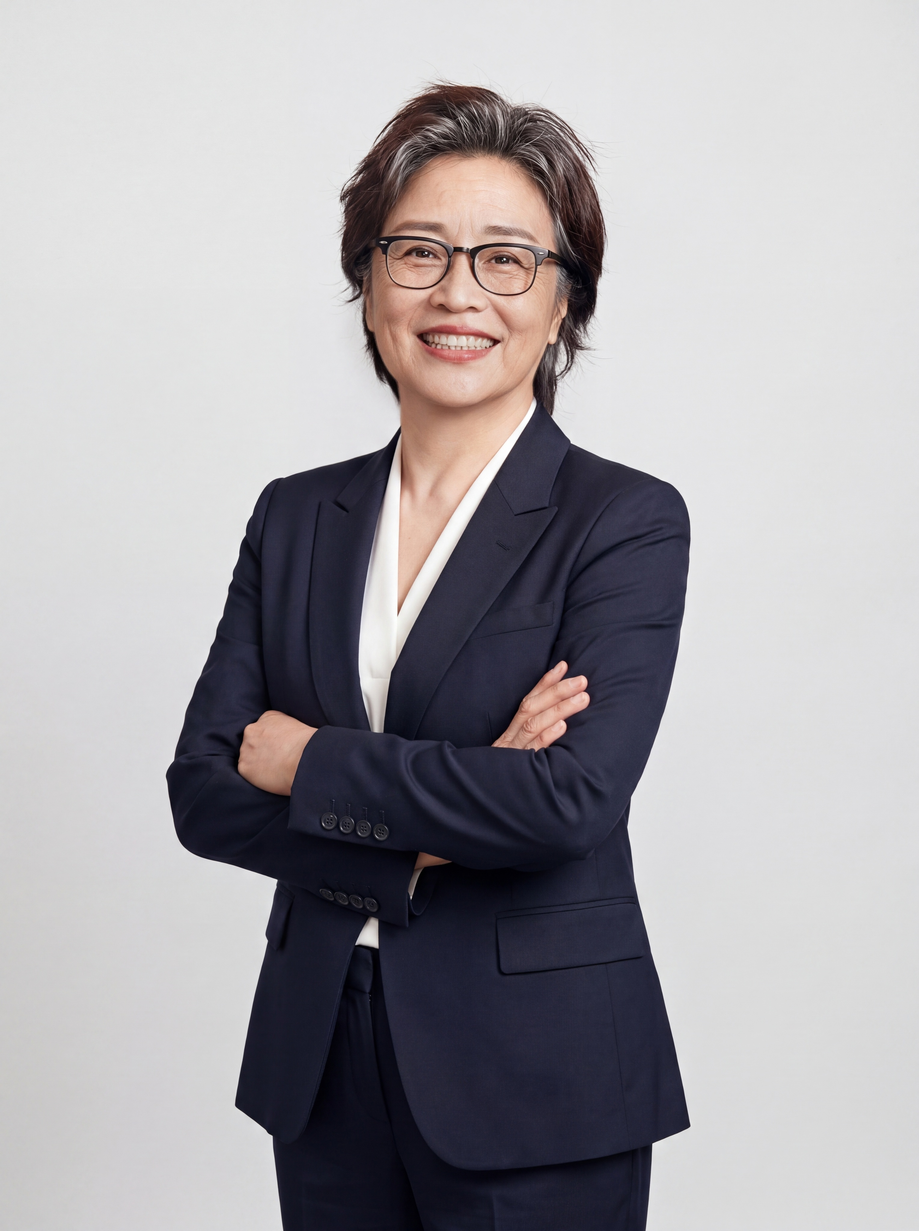 参考图中人物的脸型、发型、年龄、眼镜等面部特征保持不变，生成专… - 图片创意预览