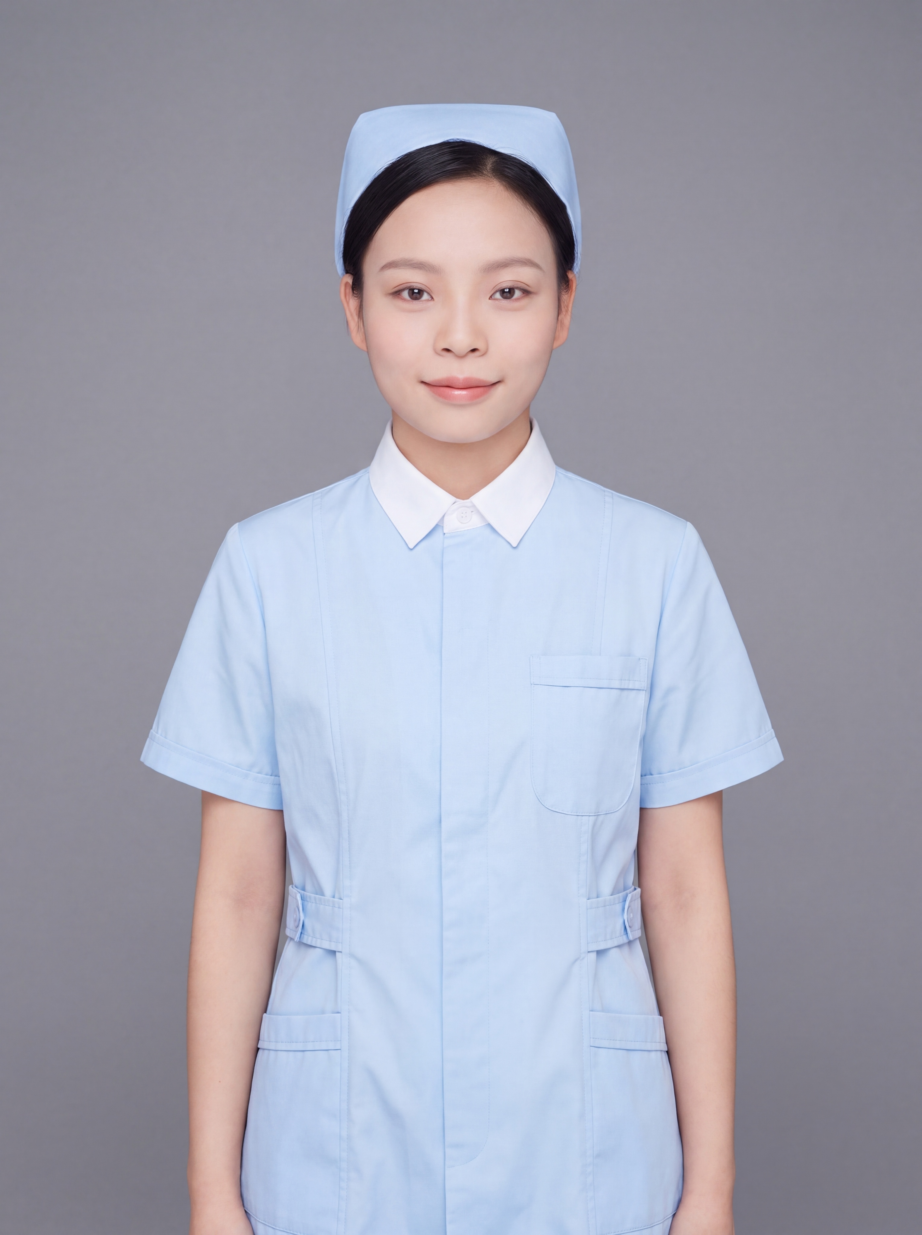 参考图中保留人物脸型、五官、年龄等特征生成护士职业形象照，标准… - 图片创意预览