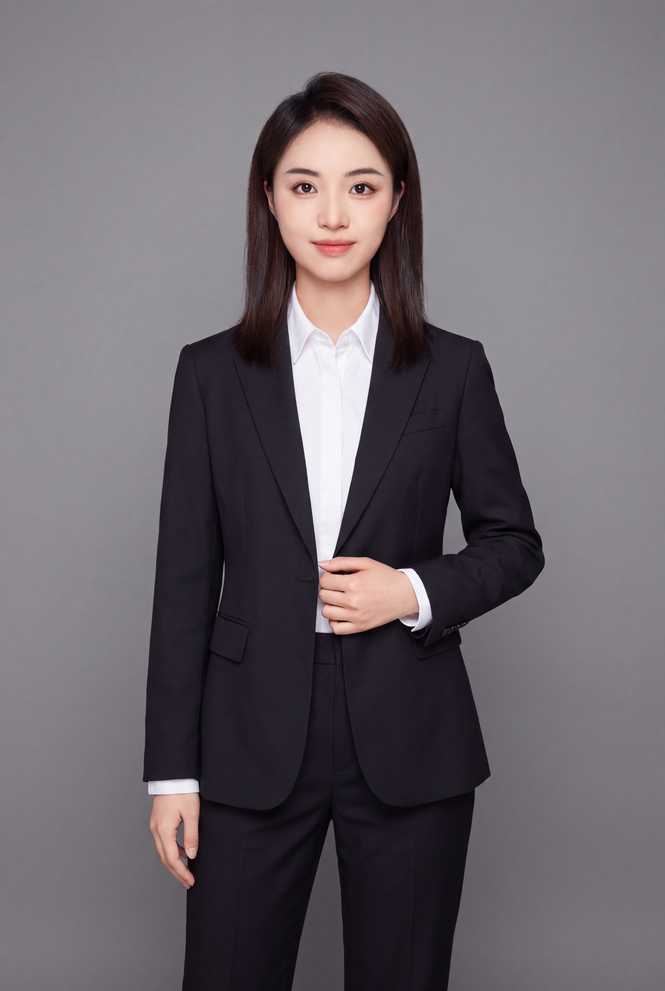 参考图中保留人物脸型、发型、年龄等特征生成职场形象照，标准焦段… - 图片创意预览