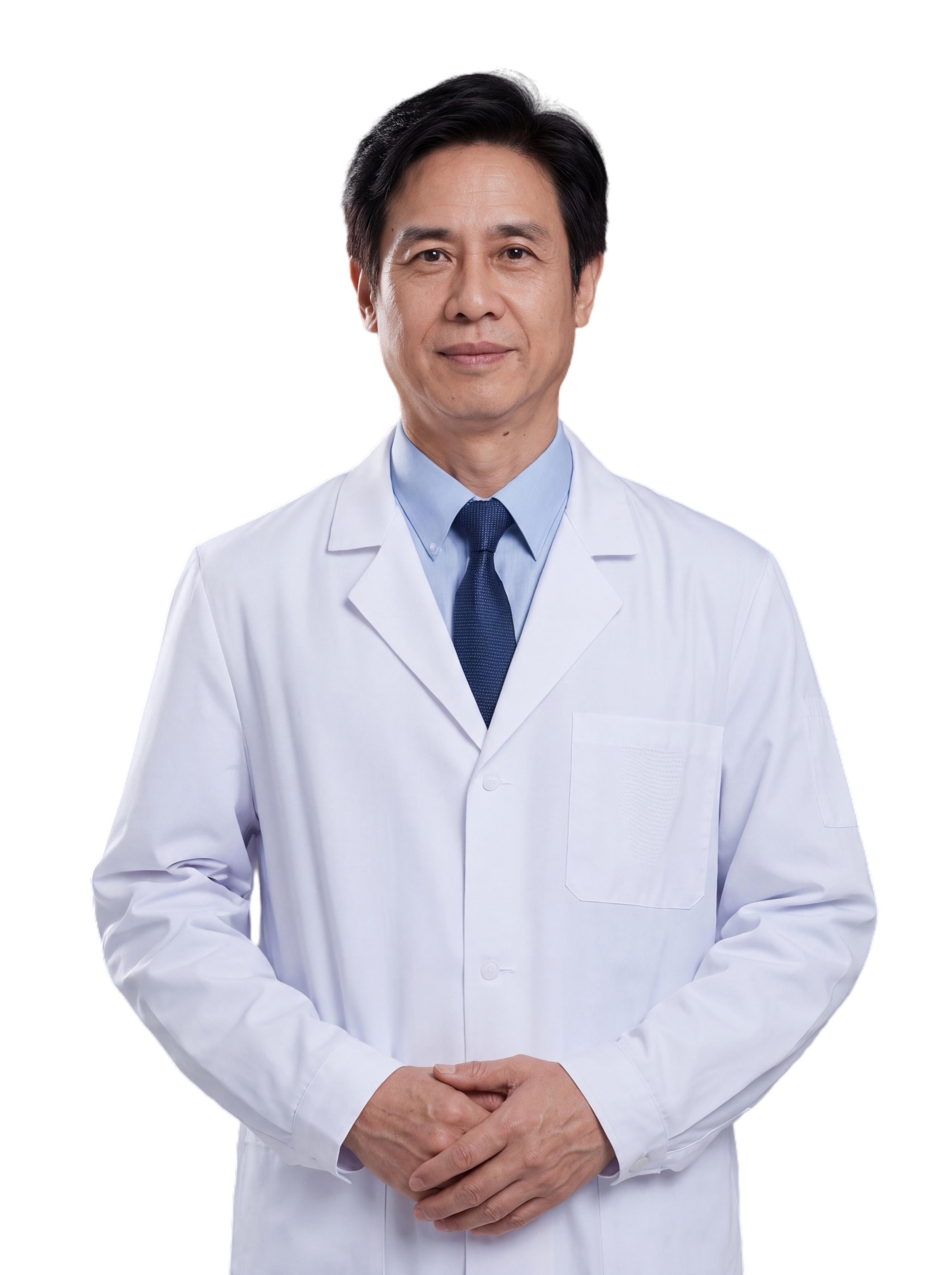 参考图中保留人物脸型、发型、年龄等特征生成医生职业形象照,标准… - 图片创意预览