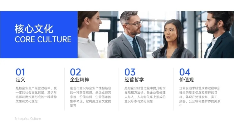 递进关系4项PPT图文页预览效果