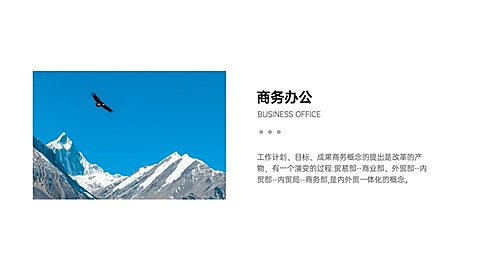 并列关系1项PPT图文页