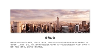 并列关系1项PPT图文页