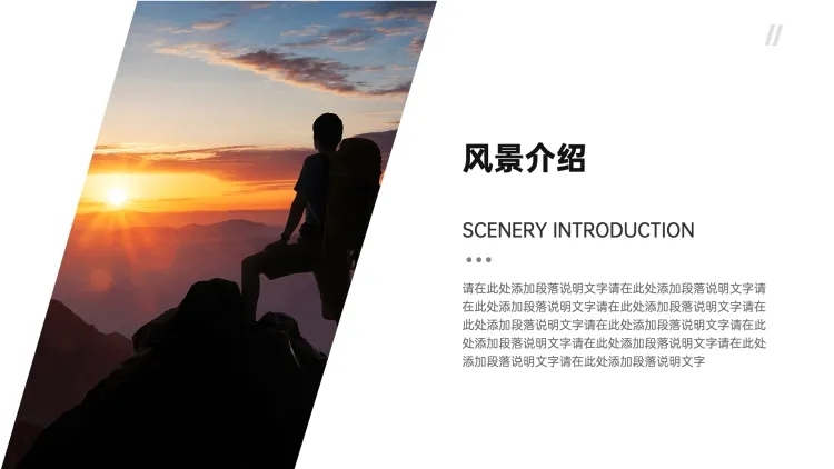 并列关系1项PPT图文页预览效果