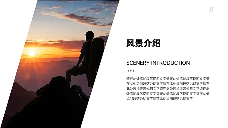并列关系1项PPT图文页