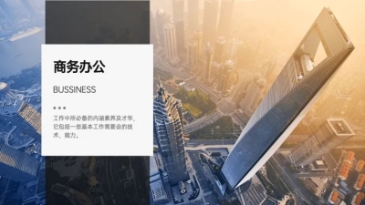 并列关系1项PPT图文页