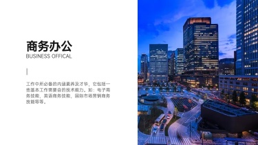 并列关系1项PPT图文页