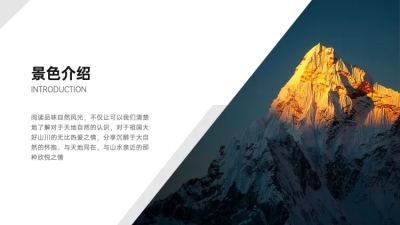 并列关系1项PPT图文页