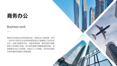 并列关系1项PPT图文页