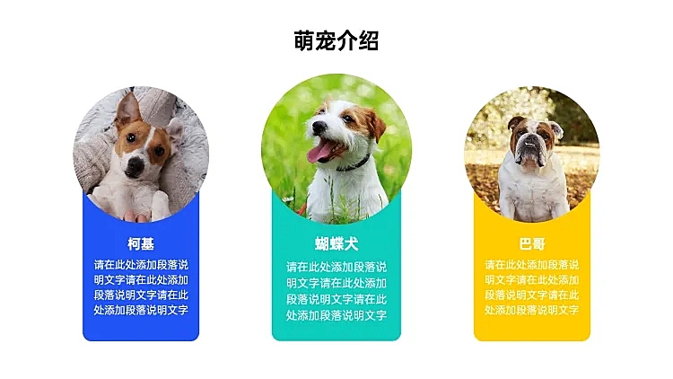 对比关系3项PPT图文页