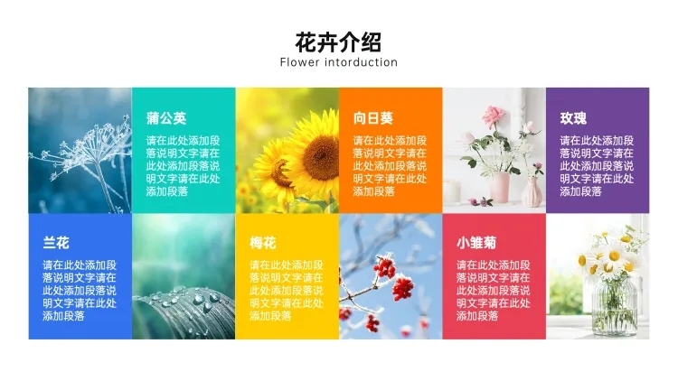 并列关系6项PPT图文页预览效果