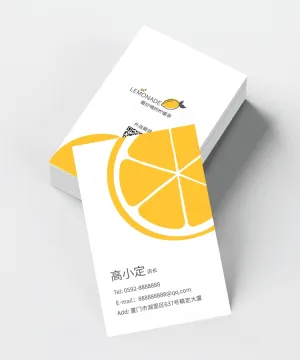 水果美食餐饮个人形象竖版名片