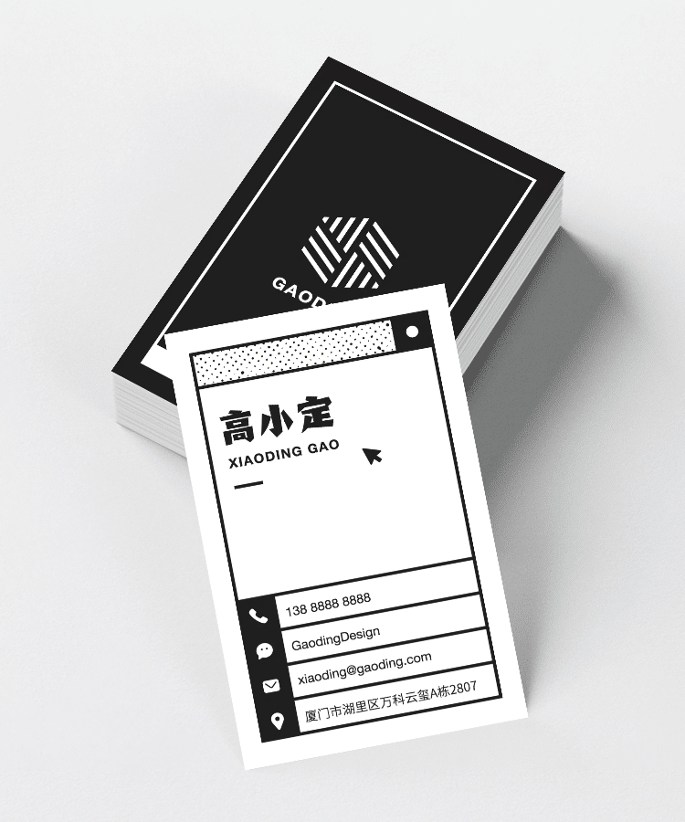 点击进入编辑 创意社交媒体个人形象竖版名片预览效果