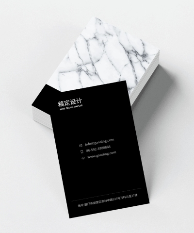 大理石纹络时尚广告个人形象竖版名片