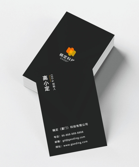 企业商务大气稳重个人形象竖版名片预览效果