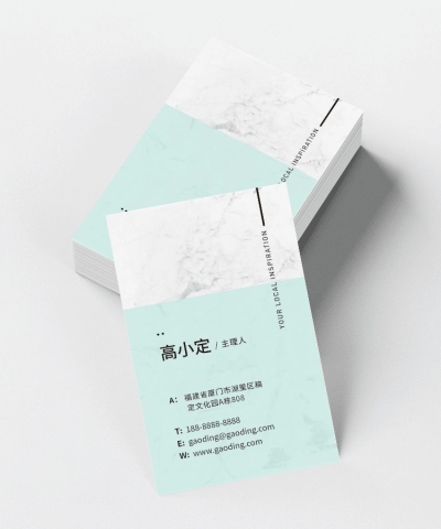 建筑装修美学艺术个人形象竖版名片