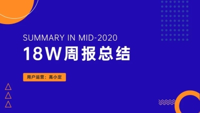 工作运营总结PPT封面